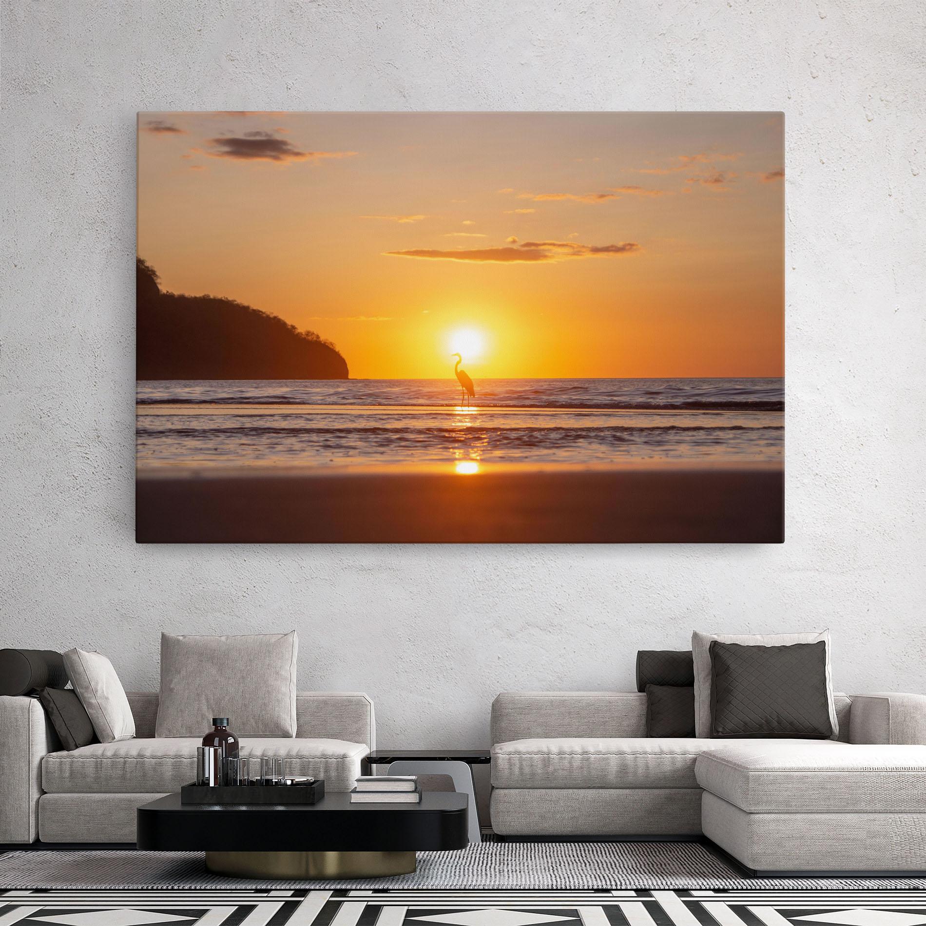 Картина на платно Sunset Bird Silhouette mockup 2