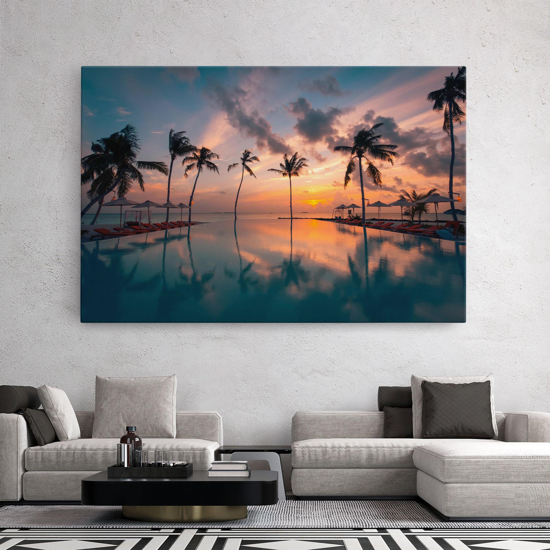 Картина на платно Tropical Beach mockup 2