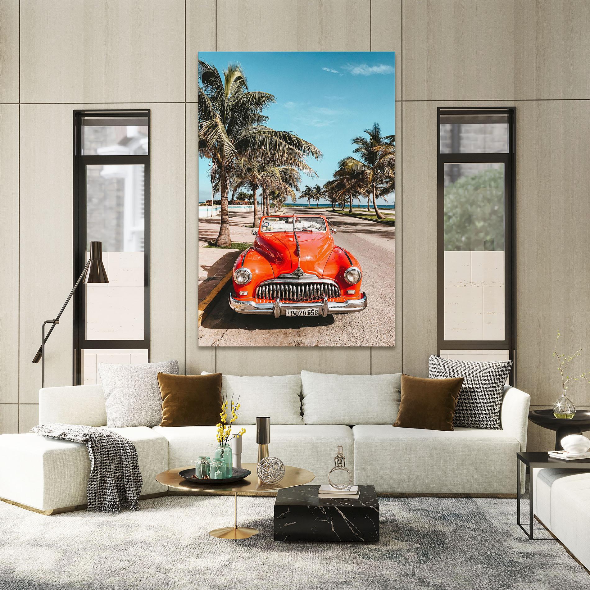 Картина на платно Red Summer Car mockup 2