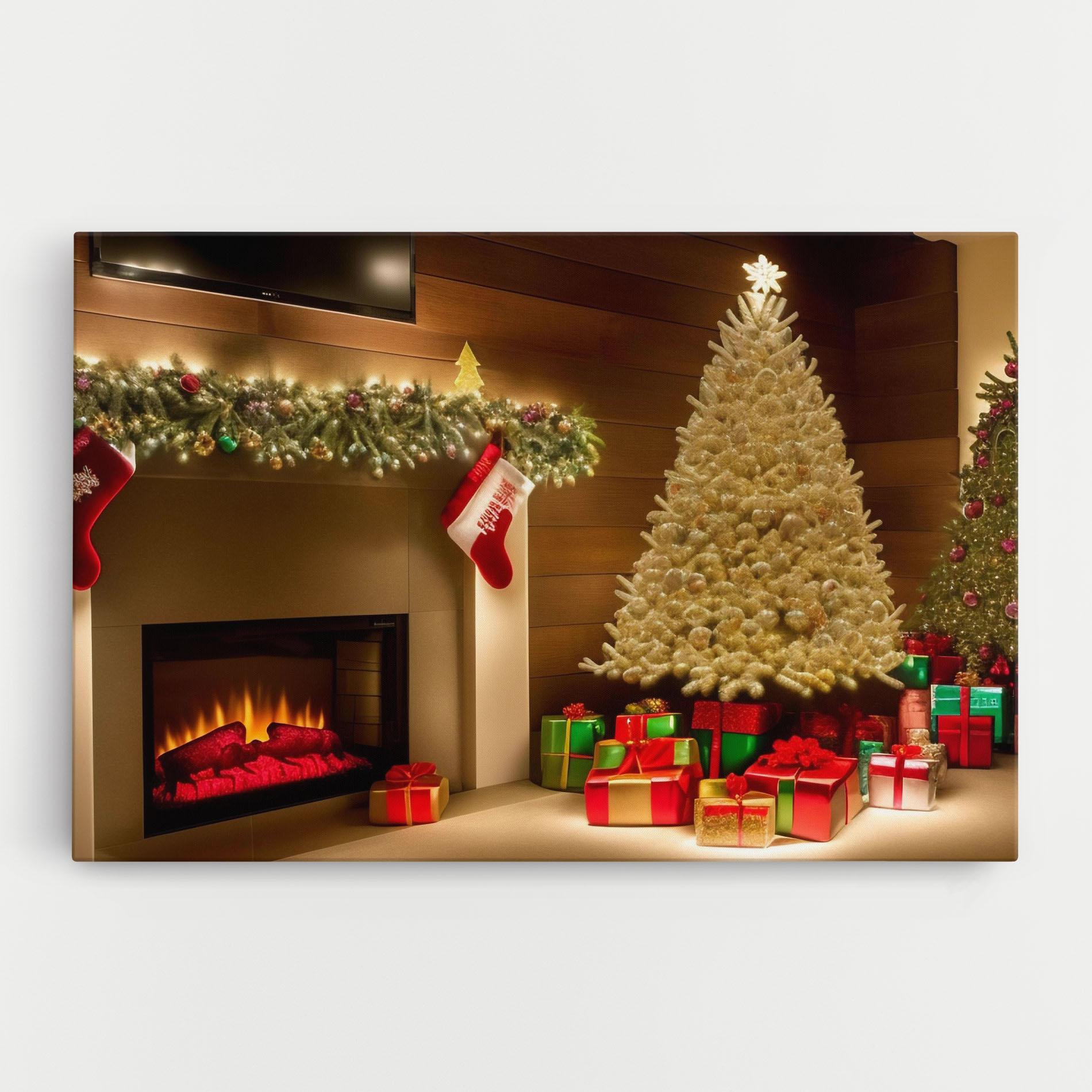 Картина на платно Decorated Christmas Tree mockup 0