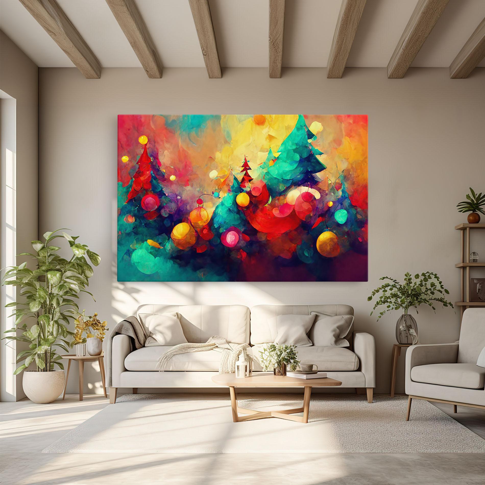 Картина на платно Colorfull Winter mockup 6