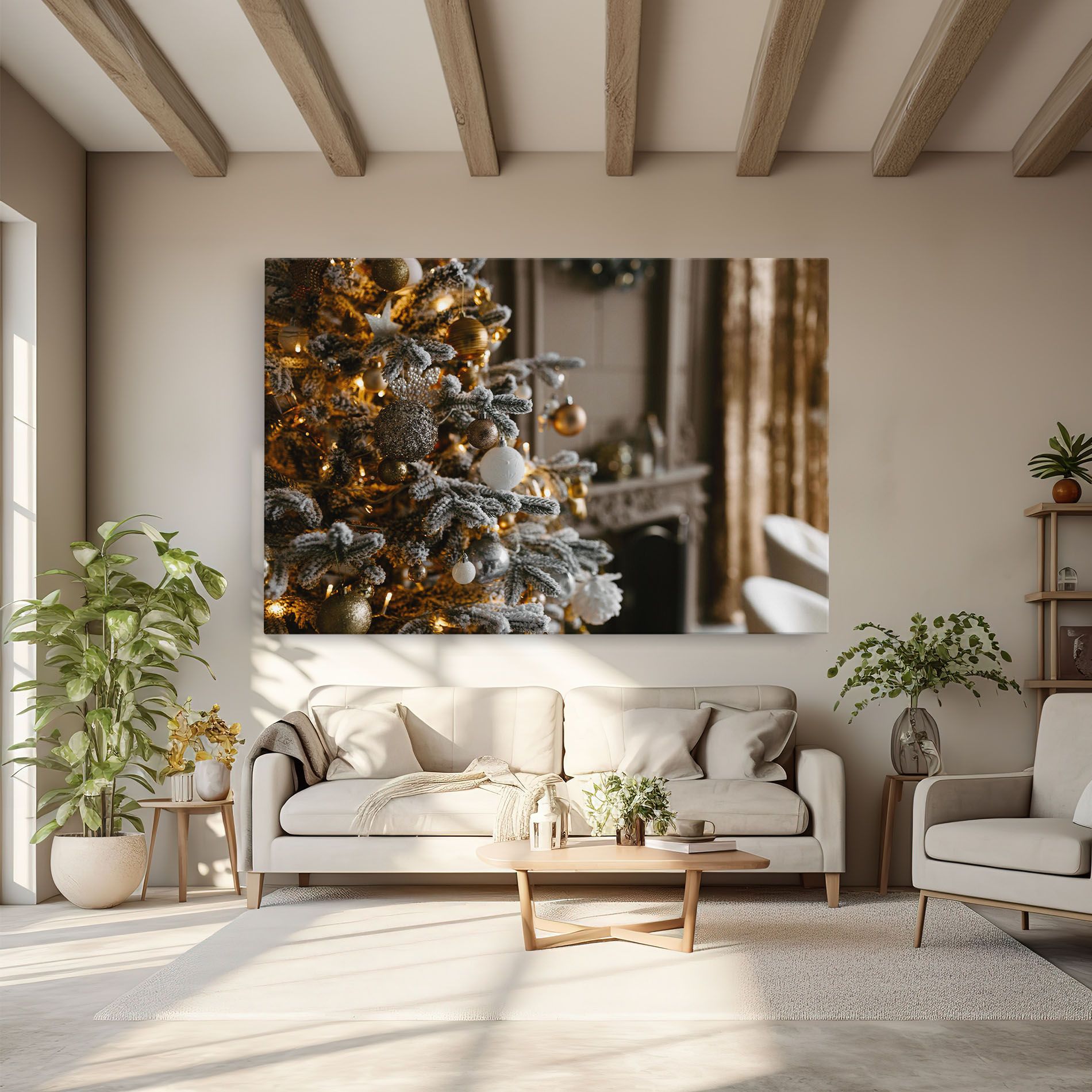 Gold Christmas Decorations mockup 6