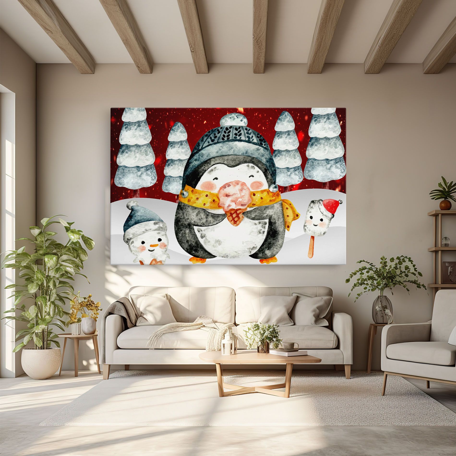 Yellow Pinguin mockup 6