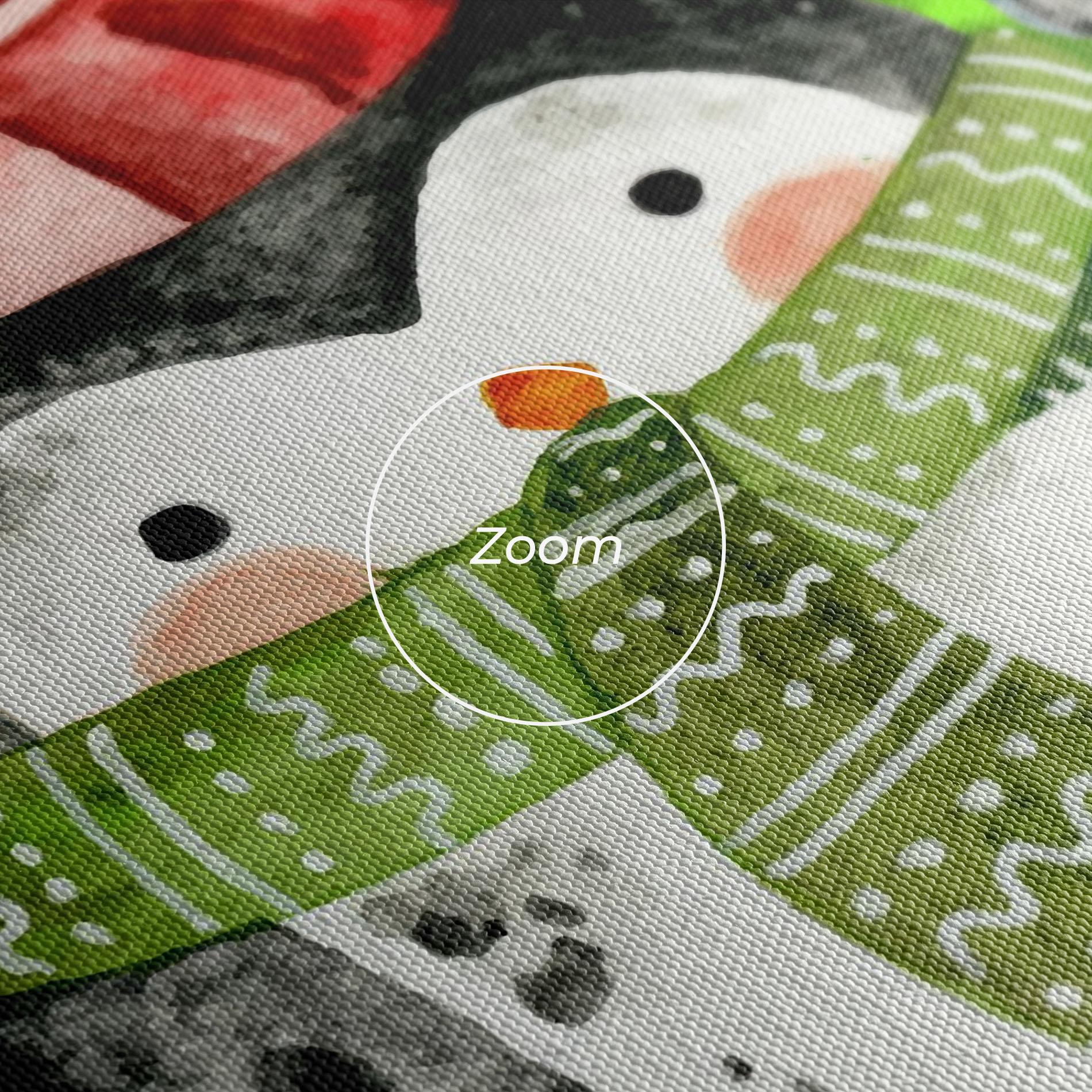 Картина на платно Green Pinguin mockup 3