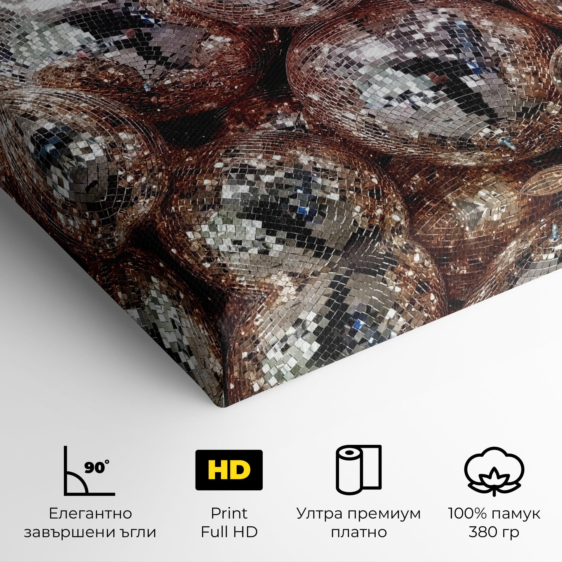 Картина на платно Christmas Disko Balls mockup 4