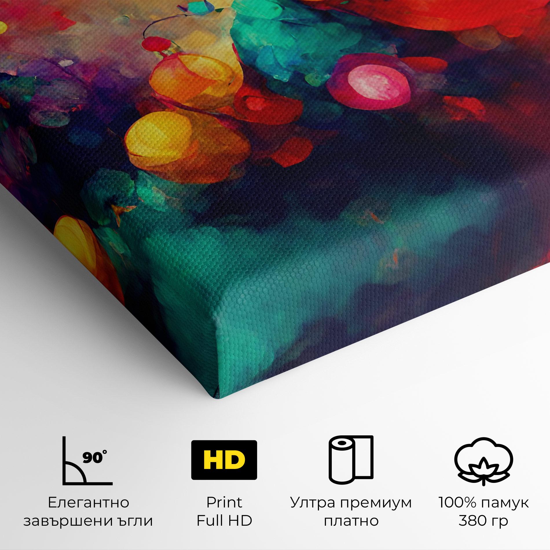 Картина на платно Colorfull Winter mockup 4