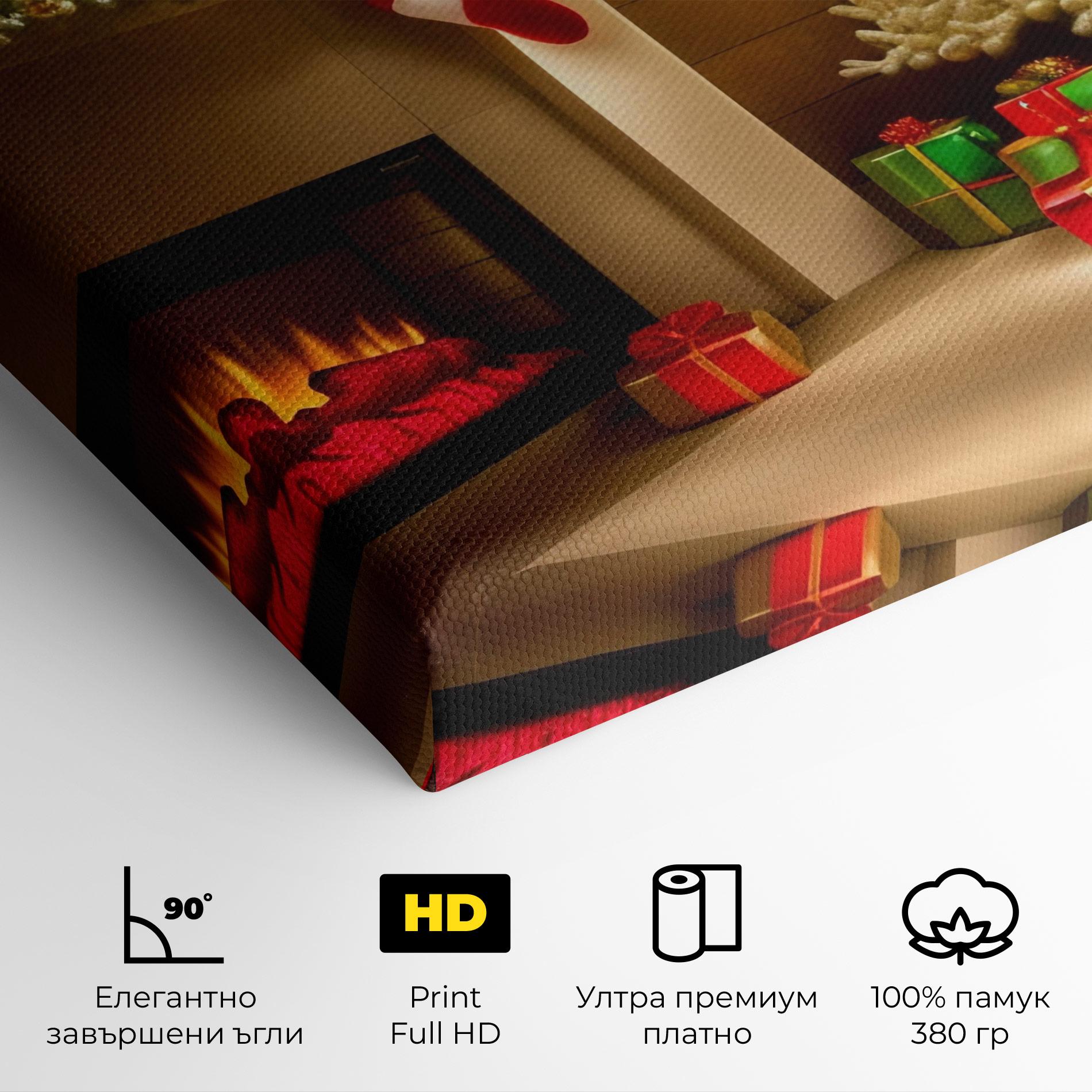 Картина на платно Decorated Christmas Tree mockup 4