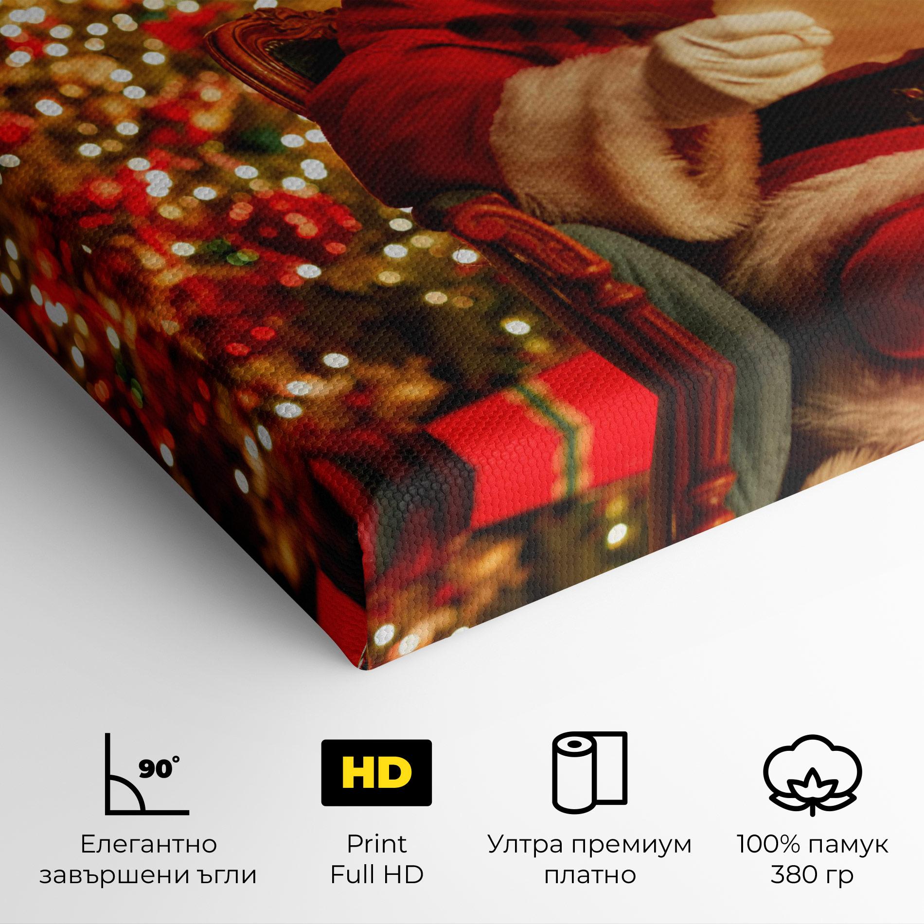 Картина на платно Reading Christmas Letter mockup 4