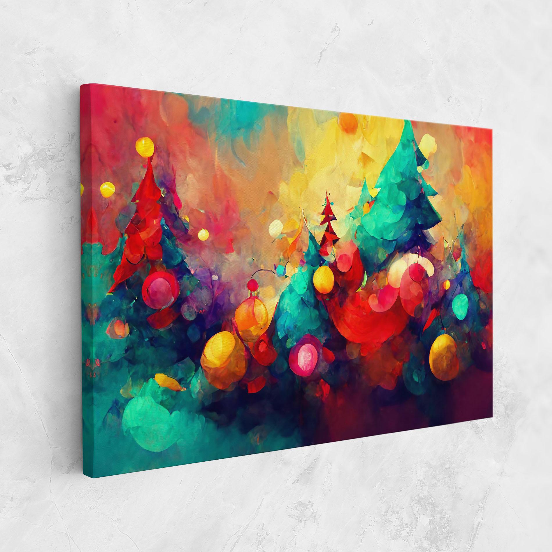 Картина на платно Colorfull Winter mockup 1