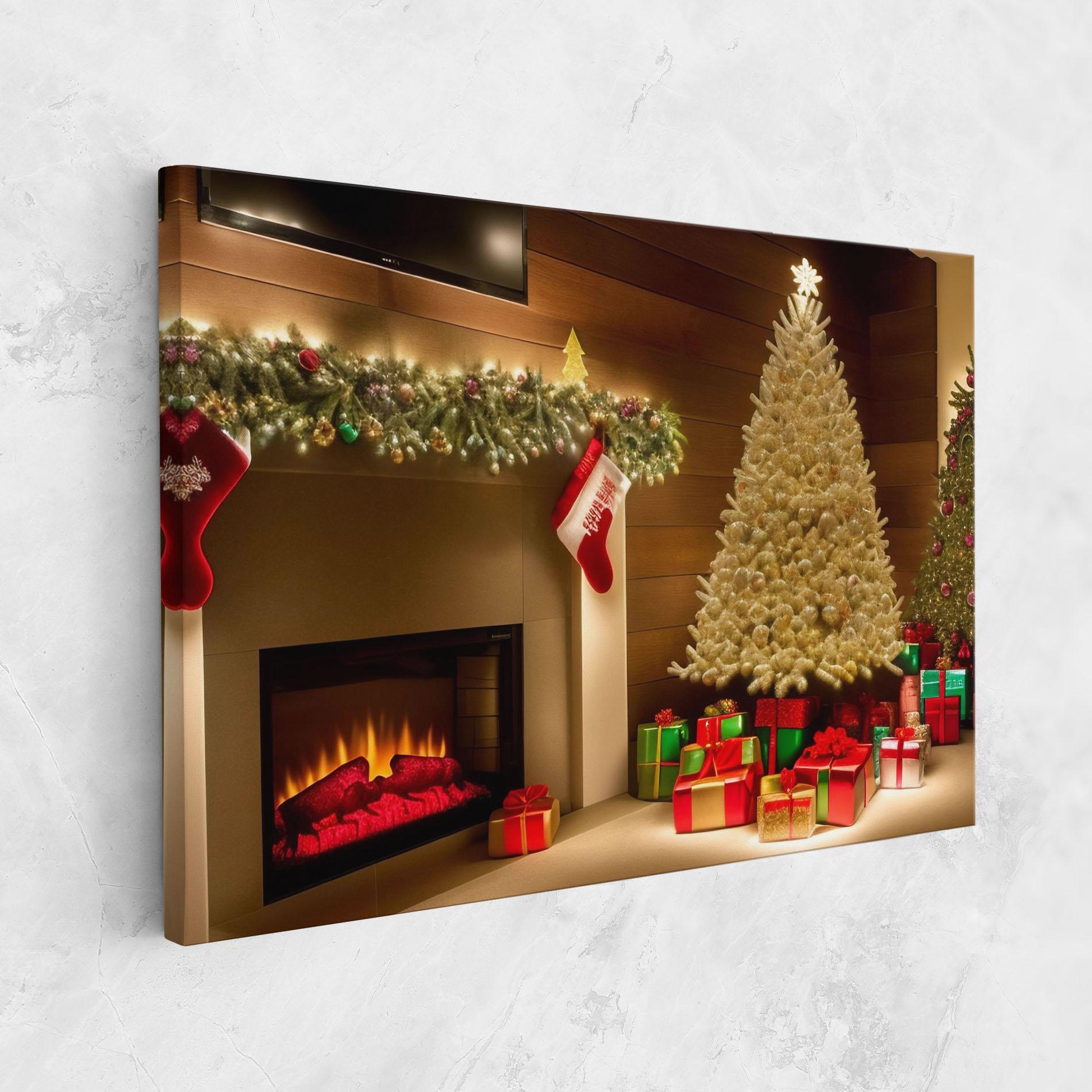 Картина на платно Decorated Christmas Tree mockup 1