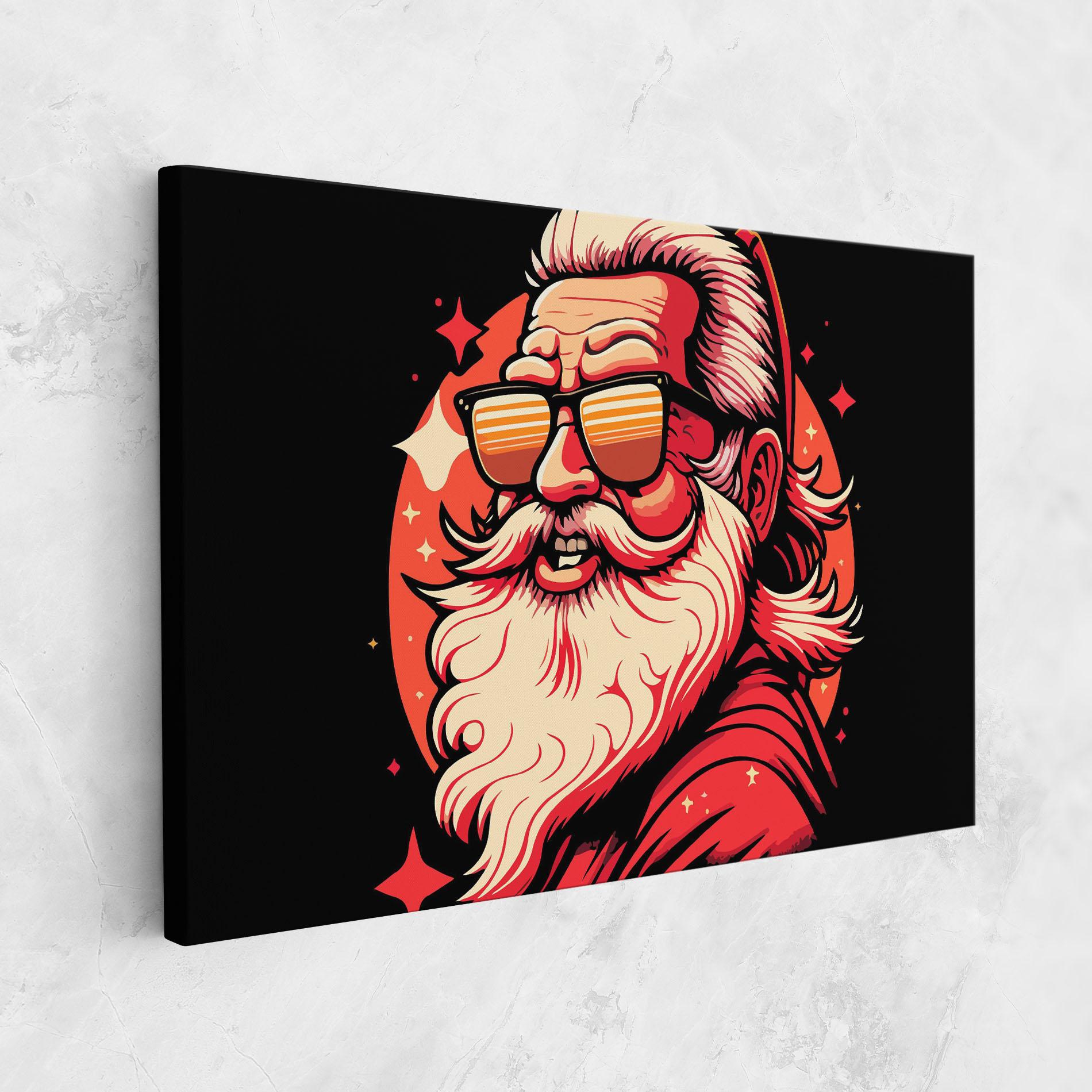 Картина на платно Glasses Santa mockup 1