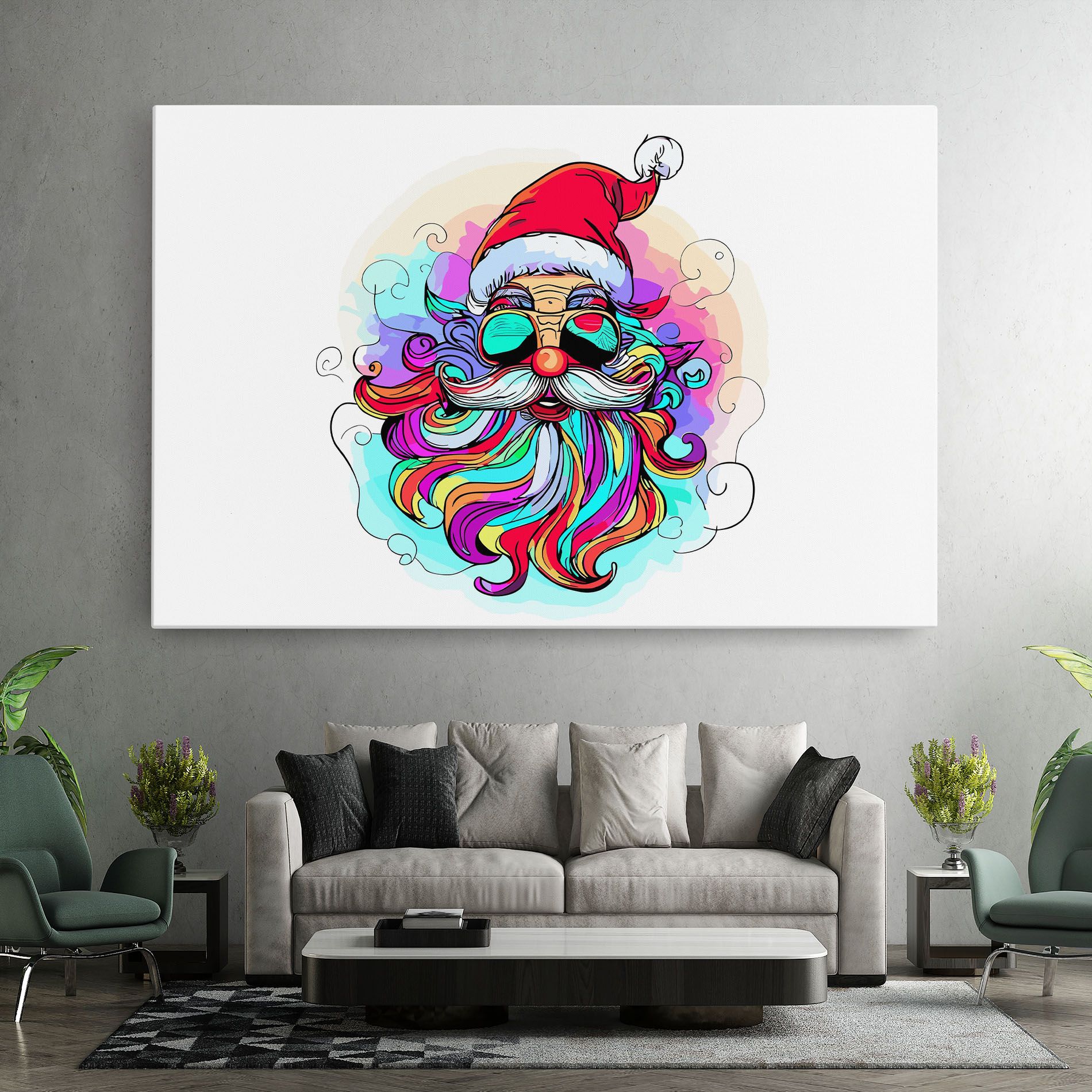 Colorful Santa mockup 7