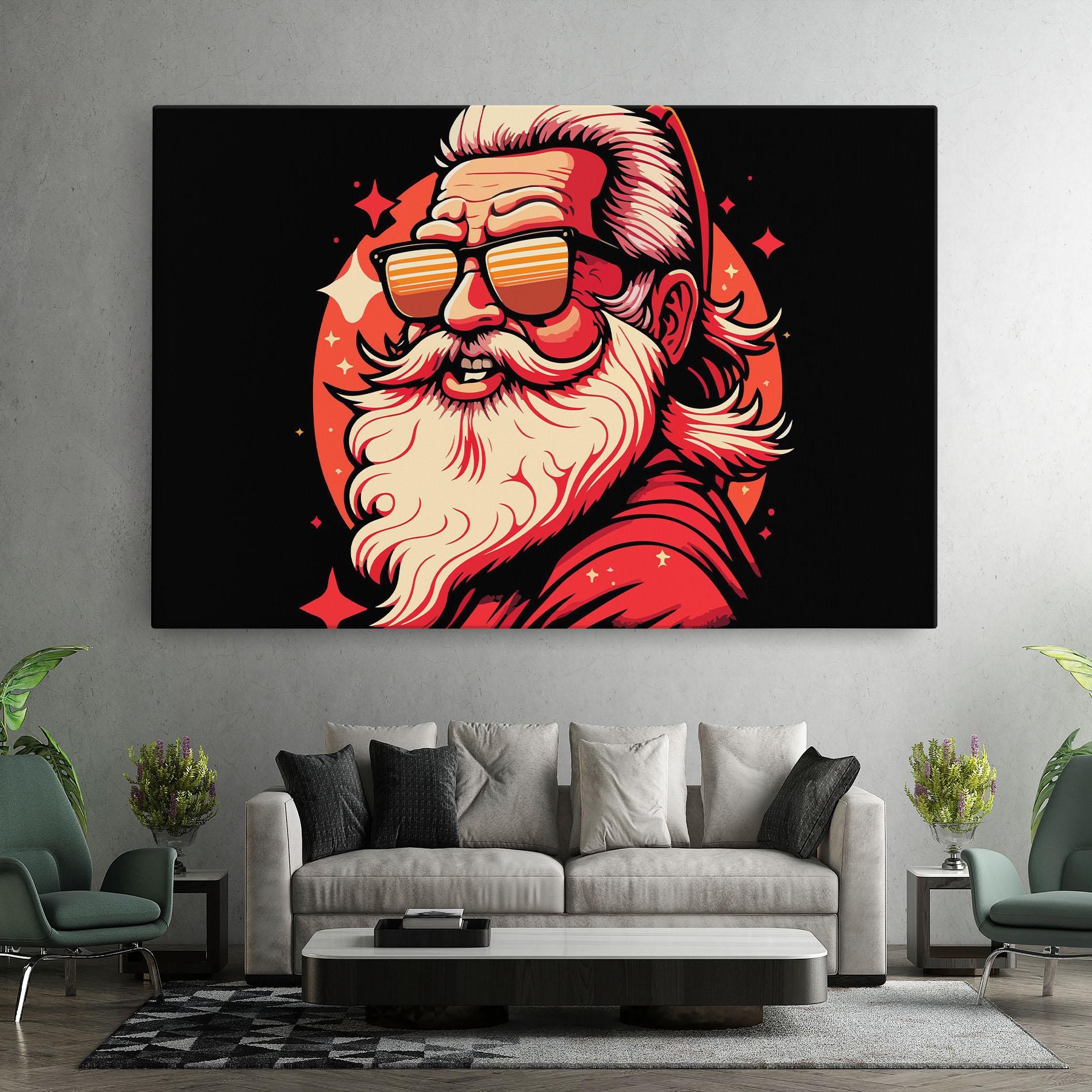 Картина на платно Glasses Santa mockup 7