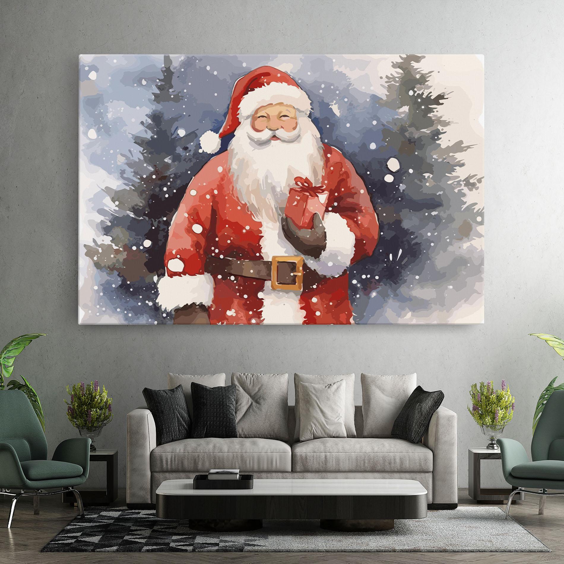 Картина на платно Holding Gift mockup 7