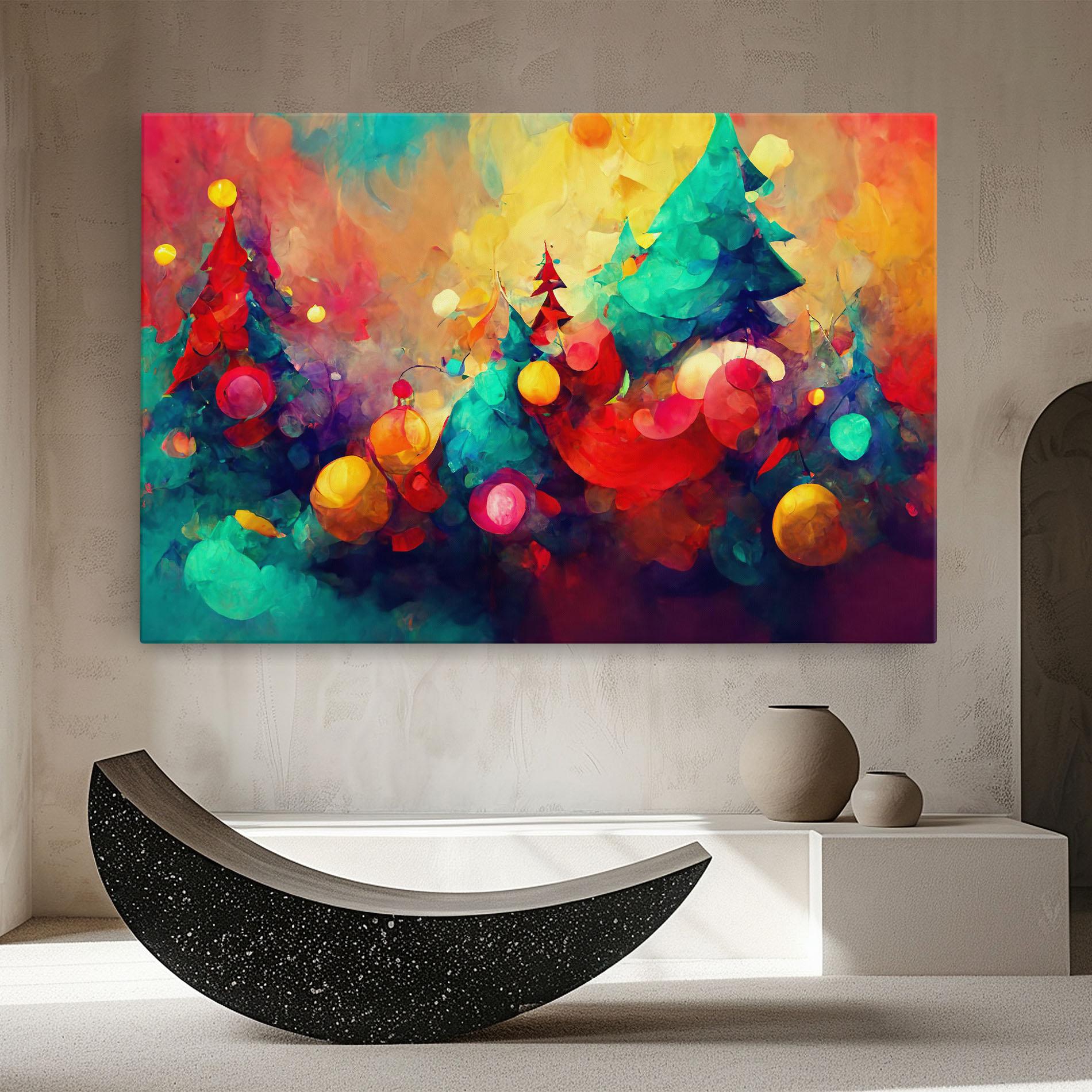 Картина на платно Colorfull Winter mockup 8