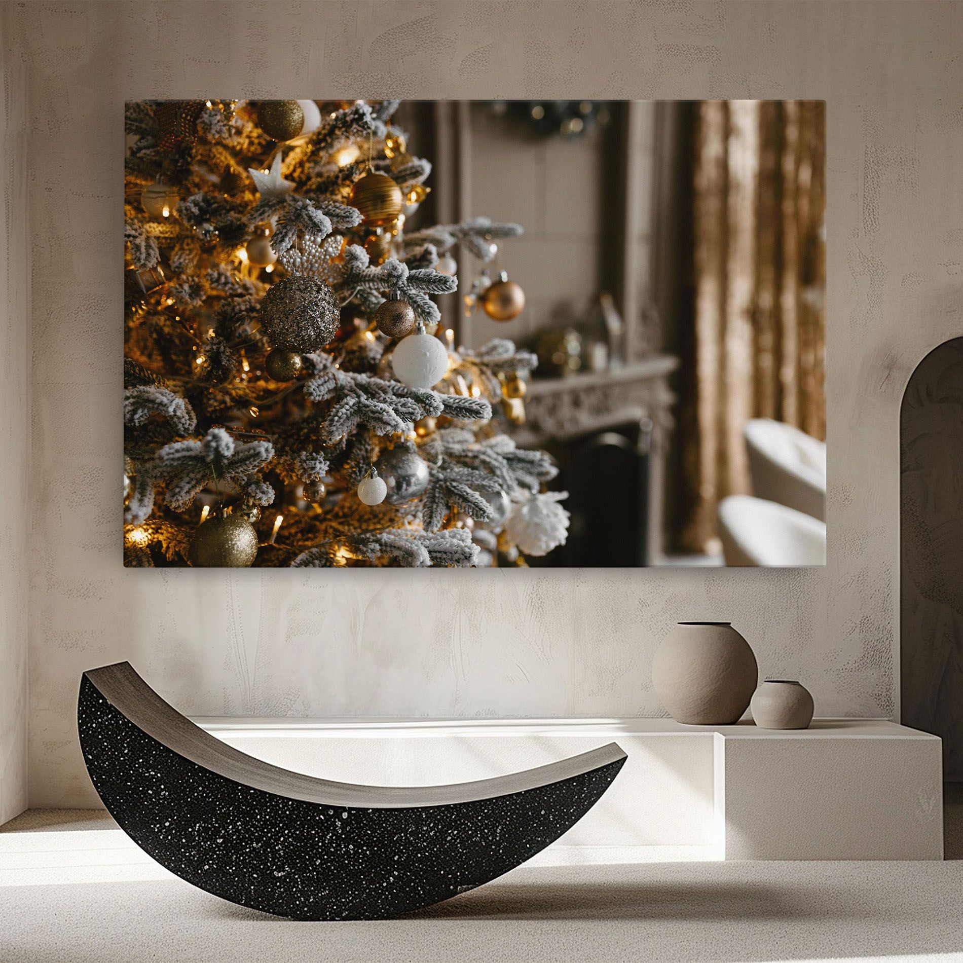 Gold Christmas Decorations mockup 8