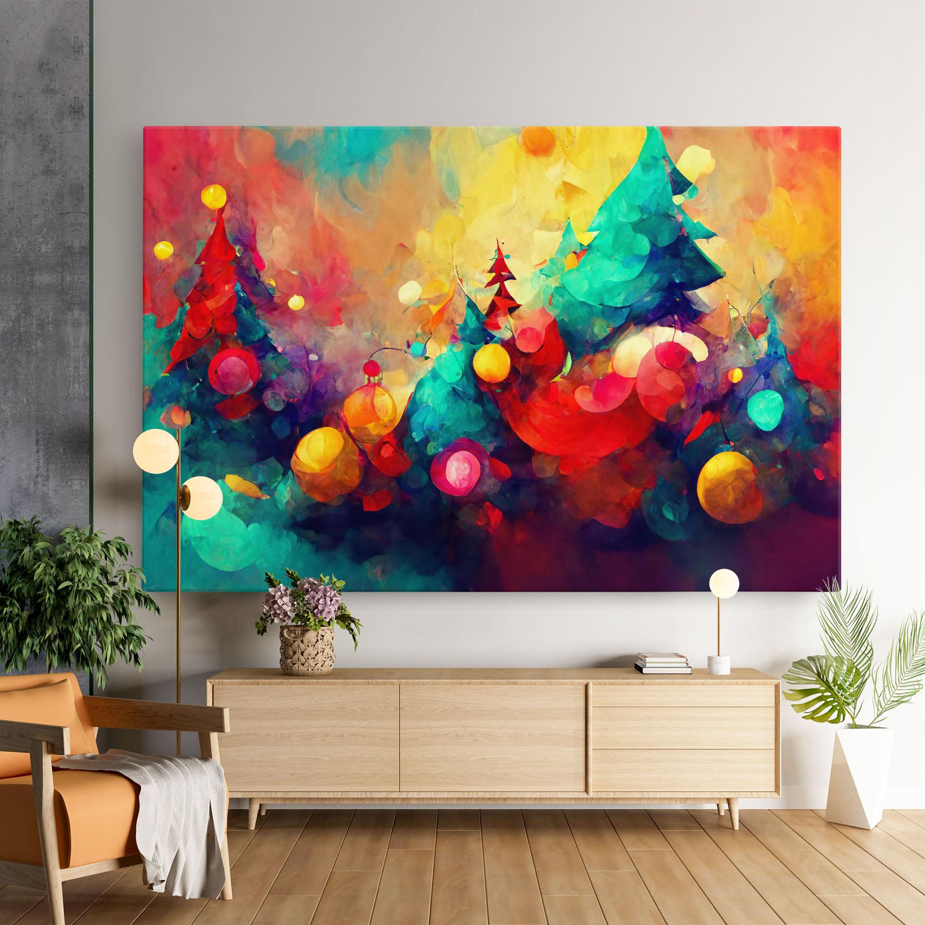 Картина на платно Colorfull Winter mockup 9