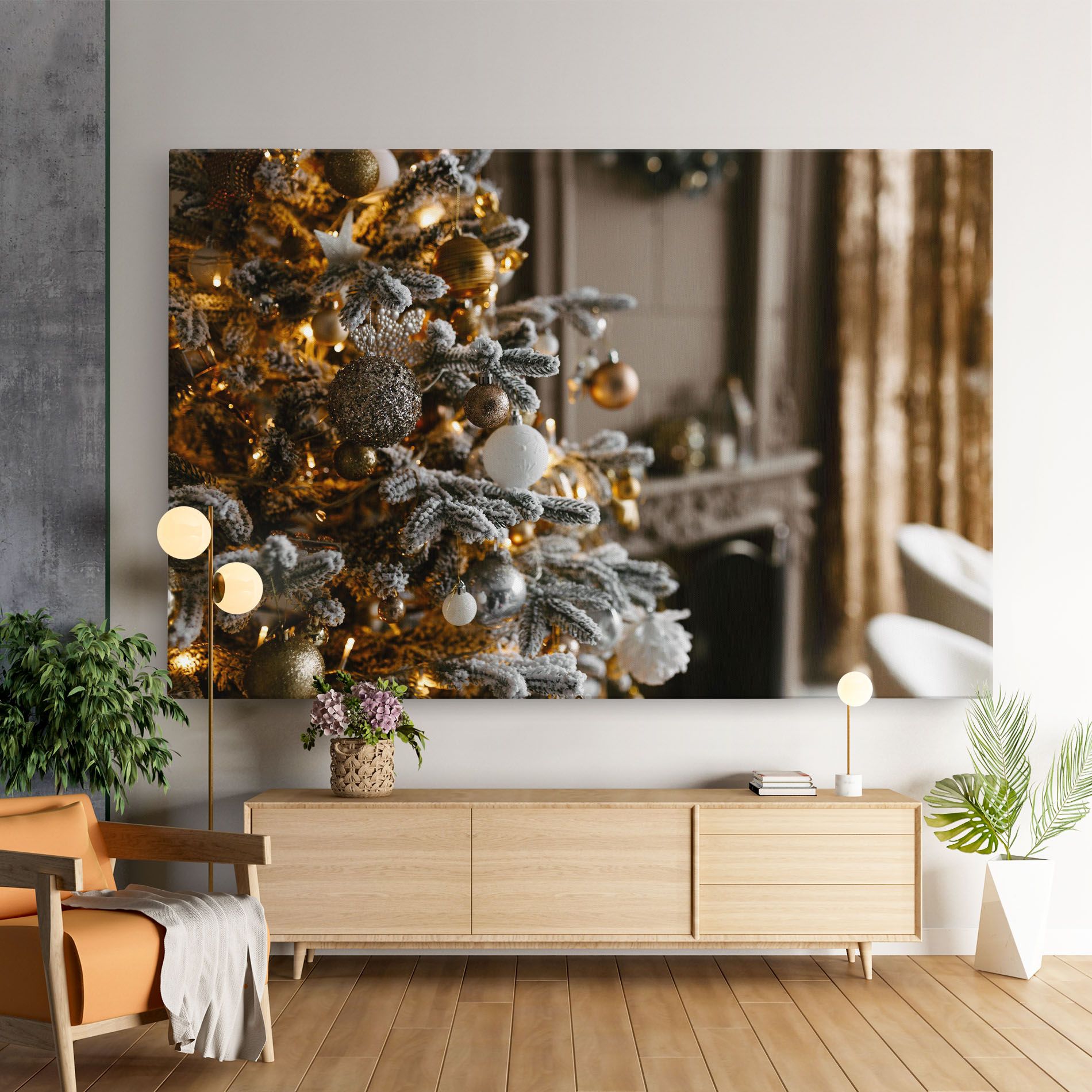 Gold Christmas Decorations mockup 9