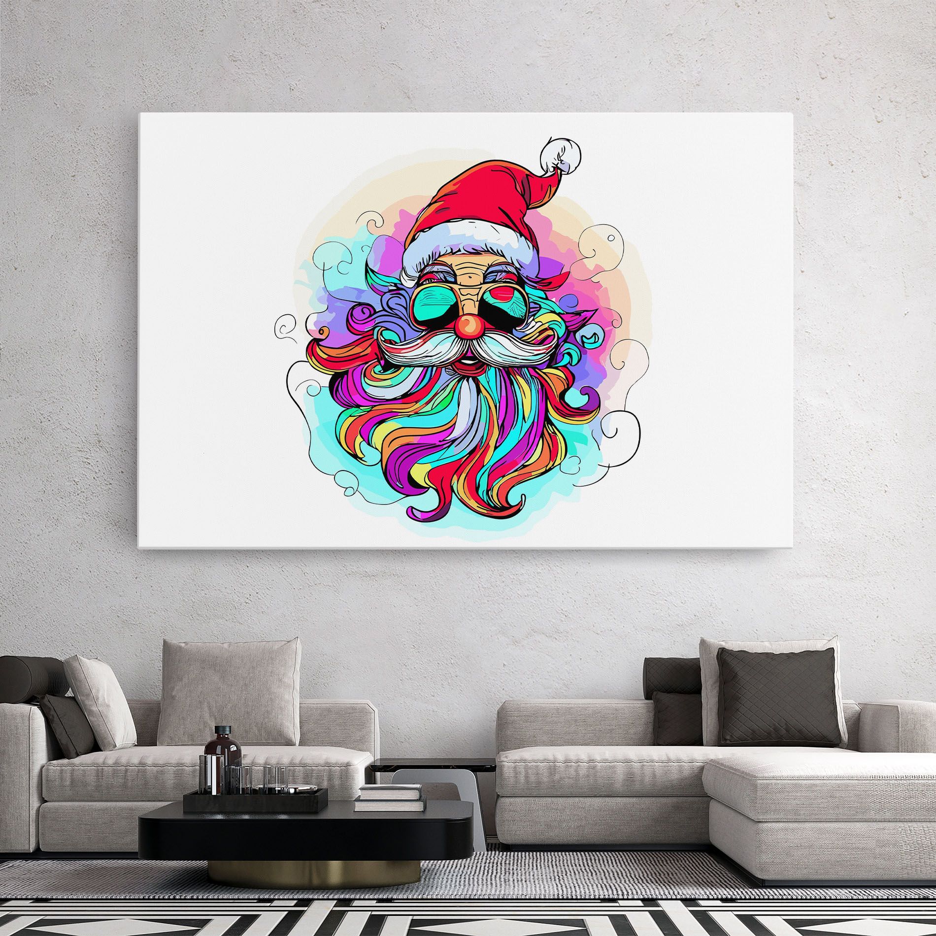 Colorful Santa mockup 2