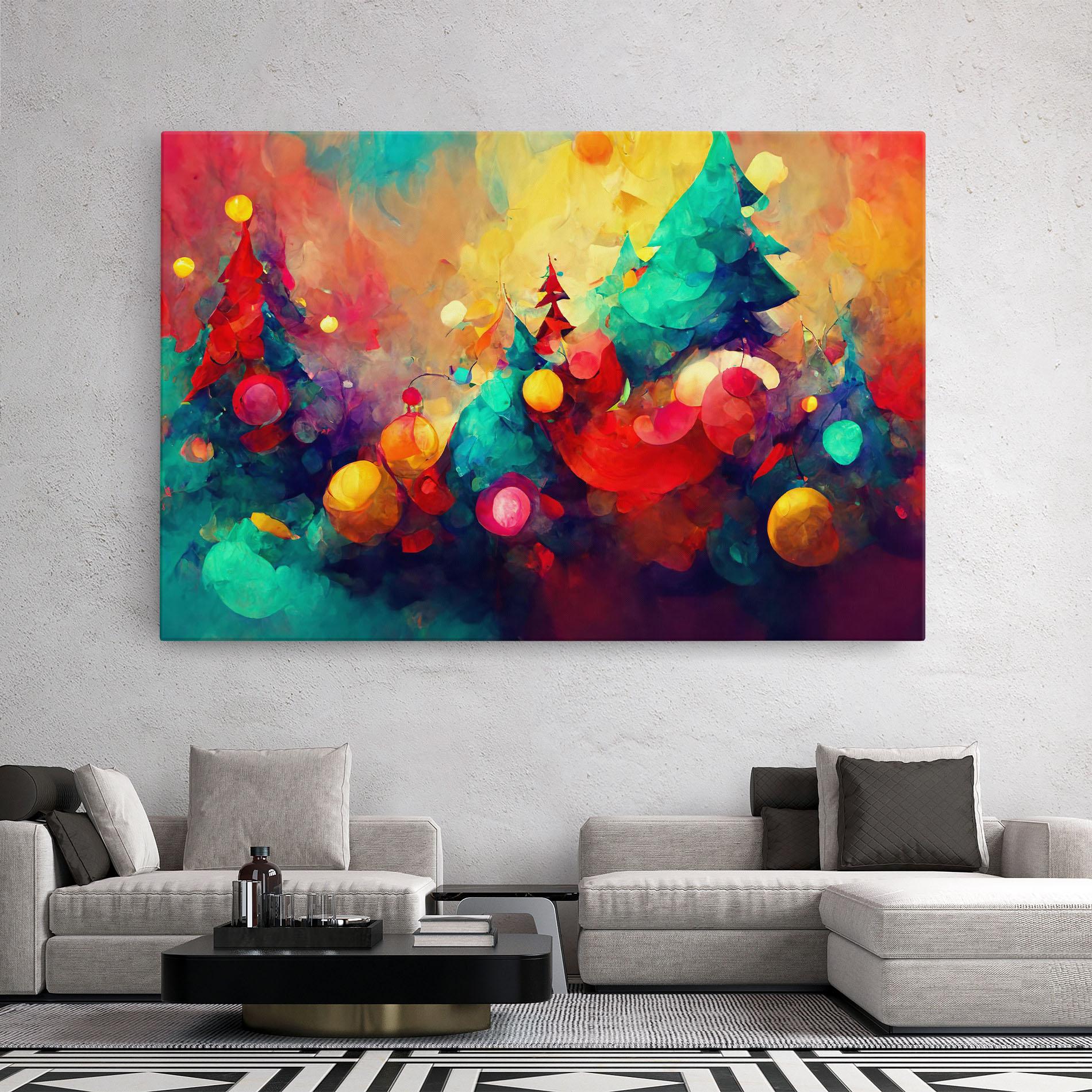 Картина на платно Colorfull Winter mockup 2