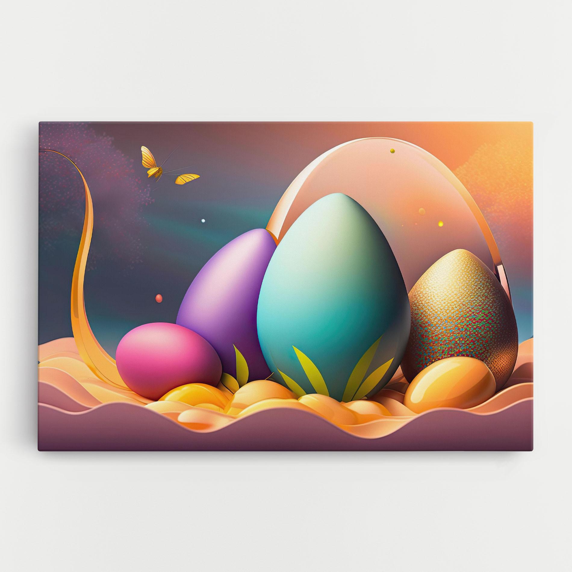 Картина на платно Big Blue Easter Egg mockup 0