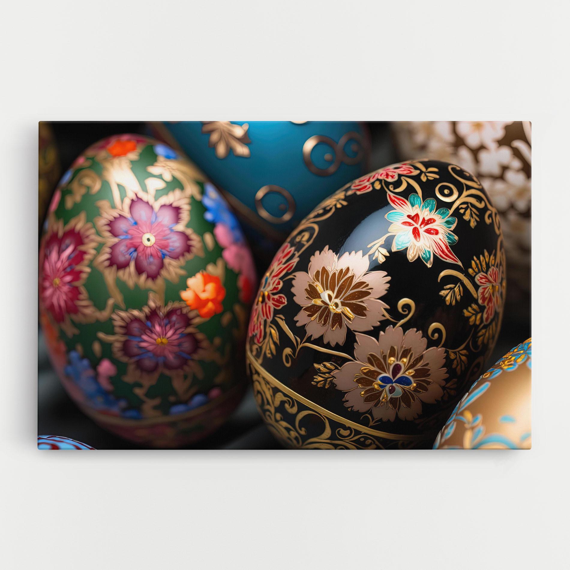 Картина на платно Close Up Painted Eggs mockup 0