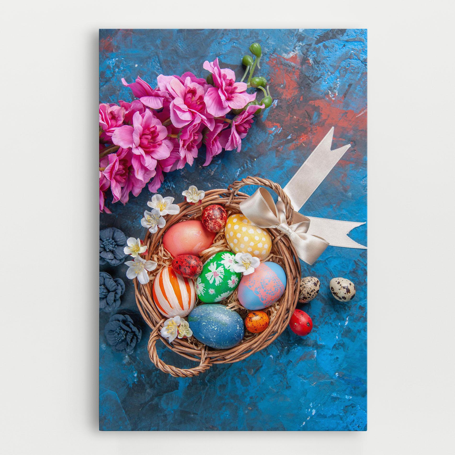 Картина на платно Colored Easter Eggs mockup 0