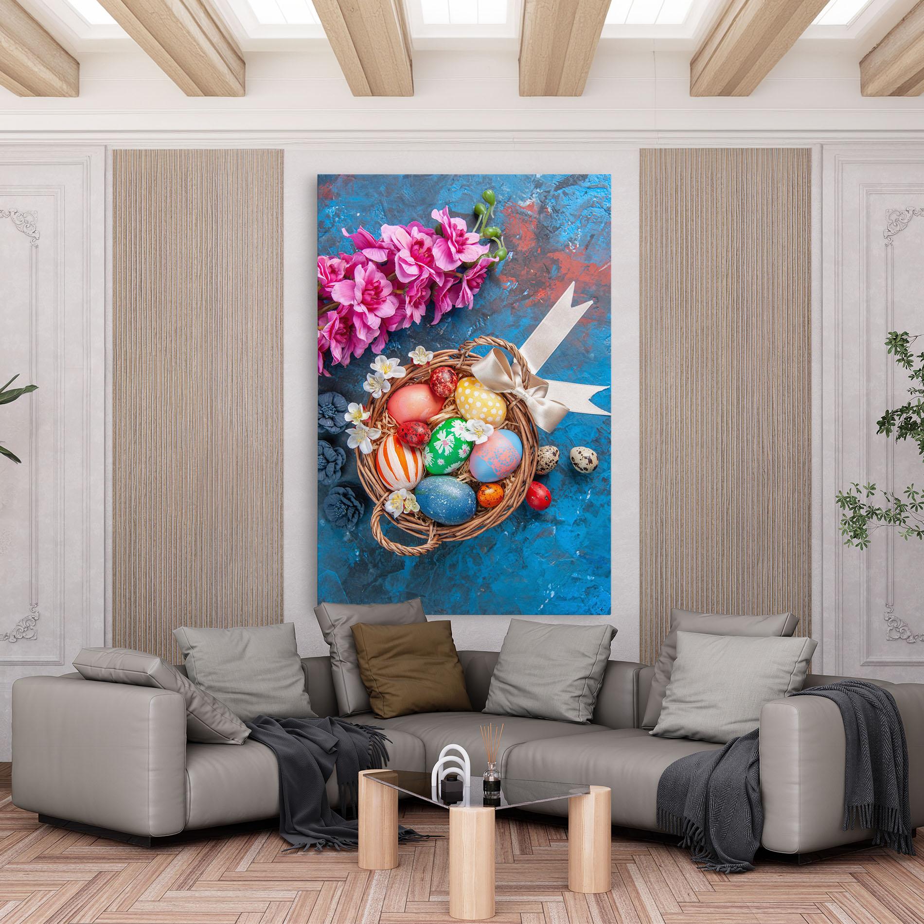 Картина на платно Colored Easter Eggs mockup 6