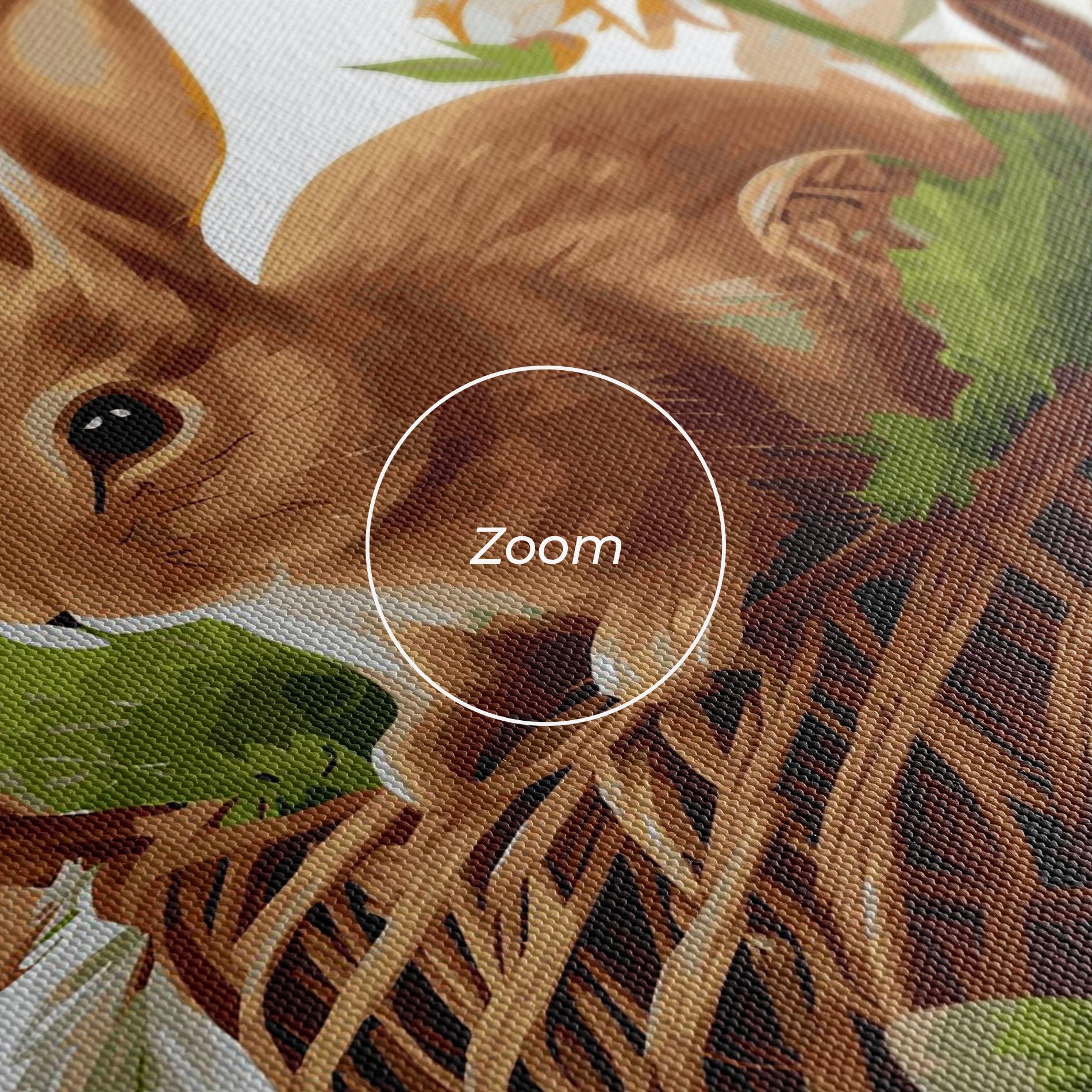 Картина на платно Bunny In Basket mockup 3