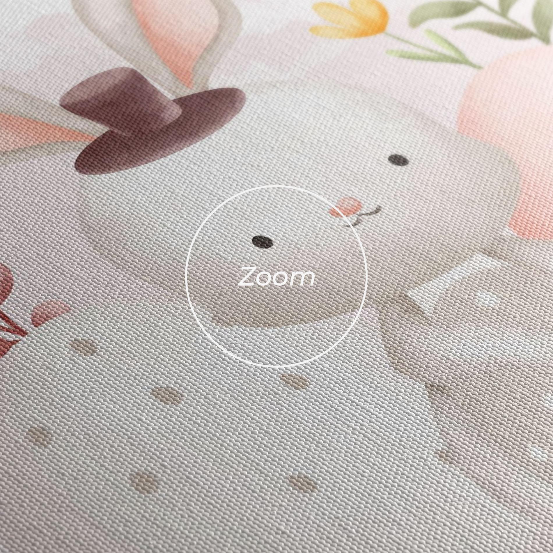 Картина на платно Bunny With Hat mockup 3