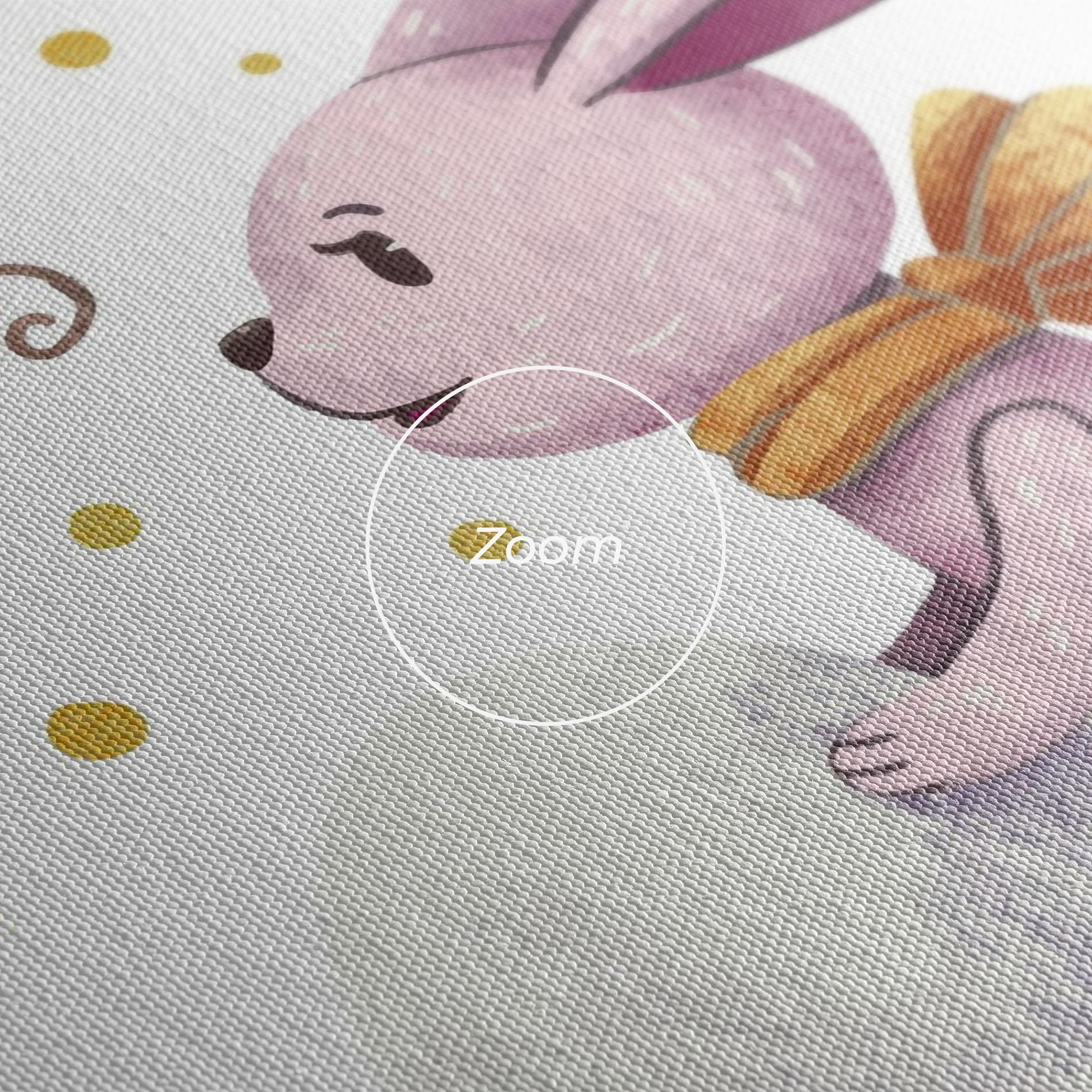 Картина на платно Easter Pink Bunny mockup 3