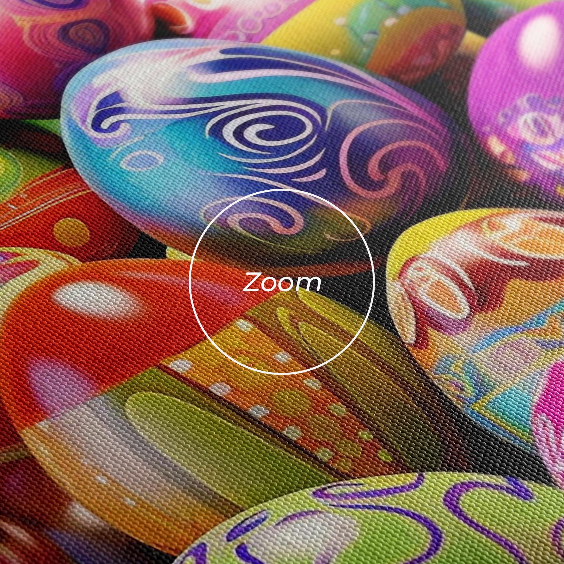 Картина на платно Pile Colorful Eggs mockup 3