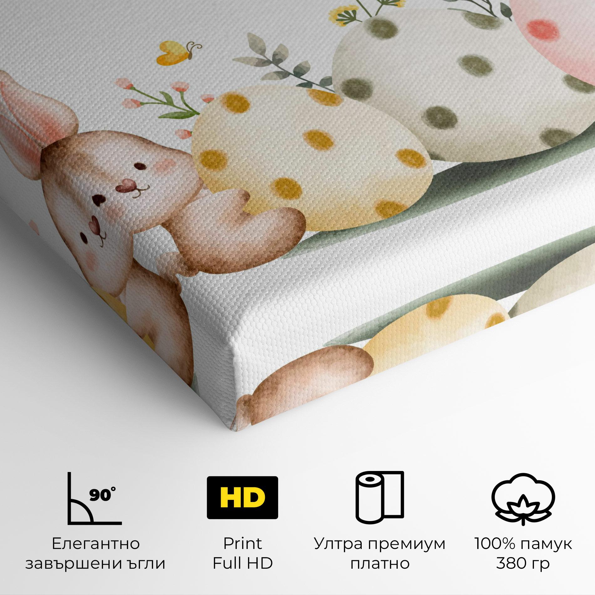 Картина на платно Butterfly Rabbit mockup 4