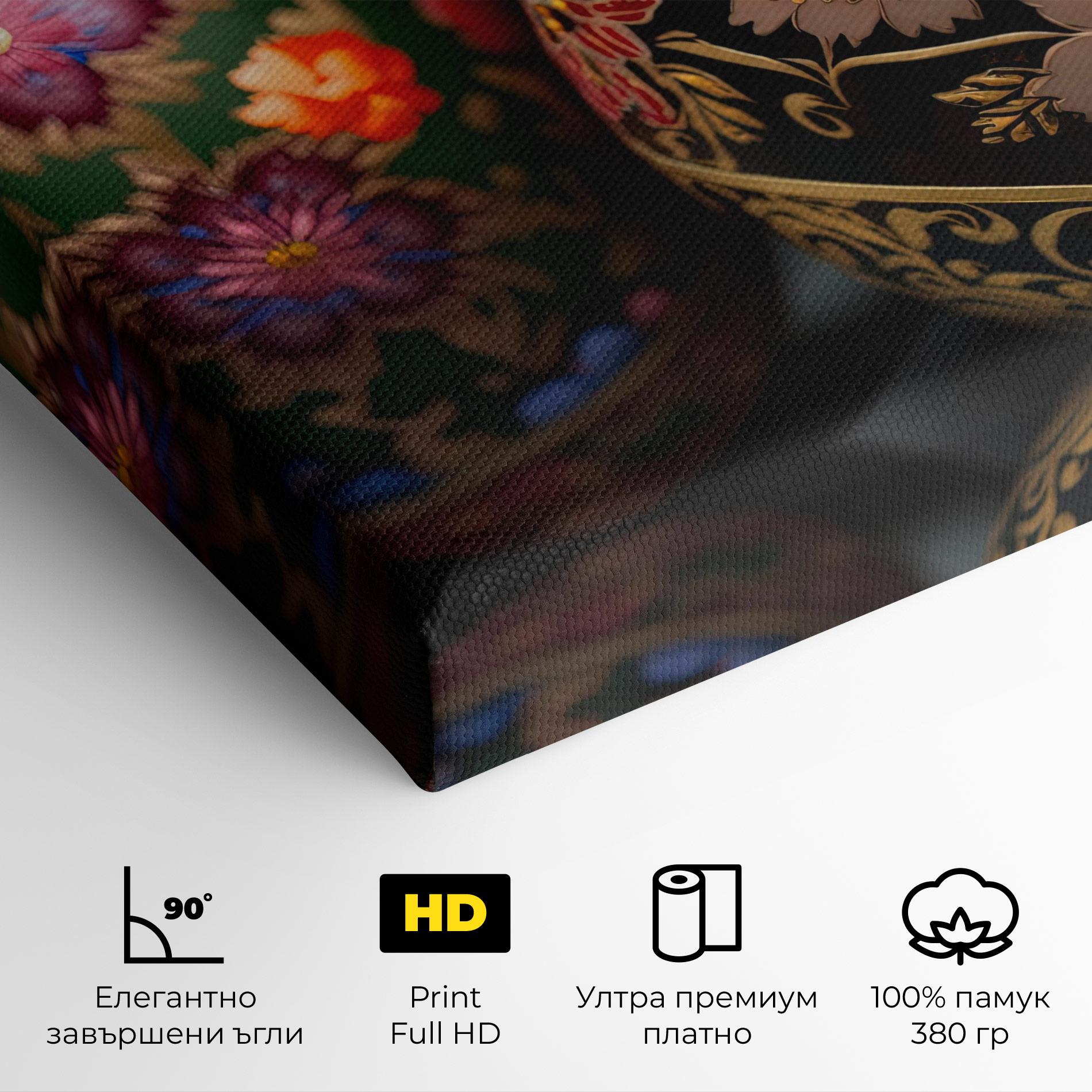 Картина на платно Close Up Painted Eggs mockup 4