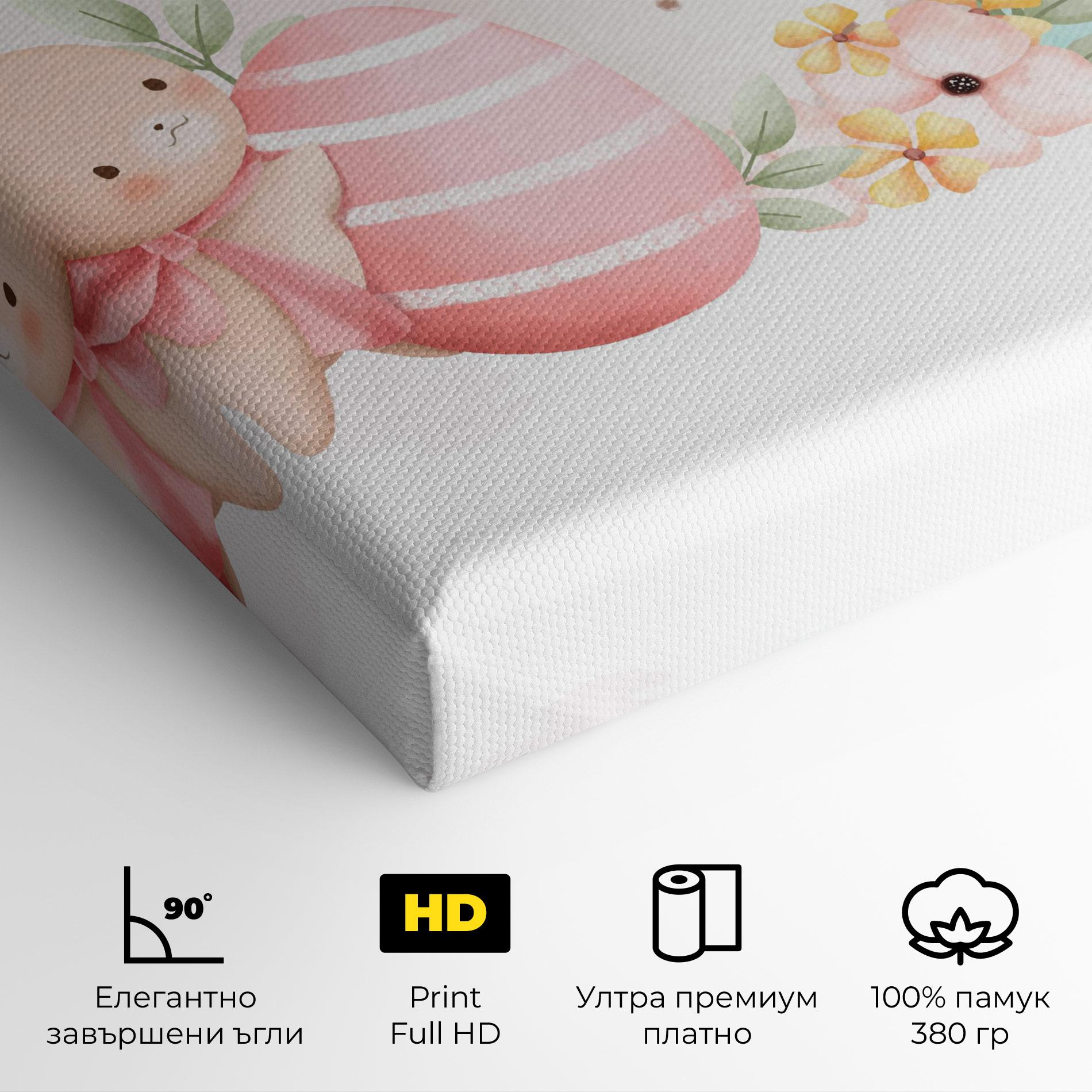 Картина на платно Cute Bunny Art mockup 4