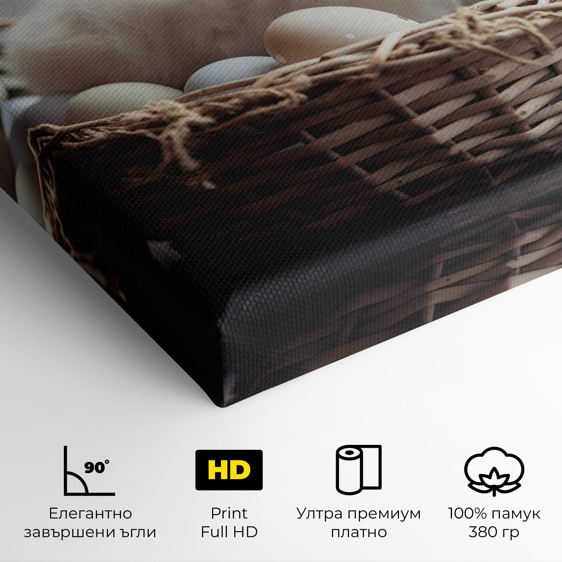 Картина на платно Cute White Easter Eggs mockup 4