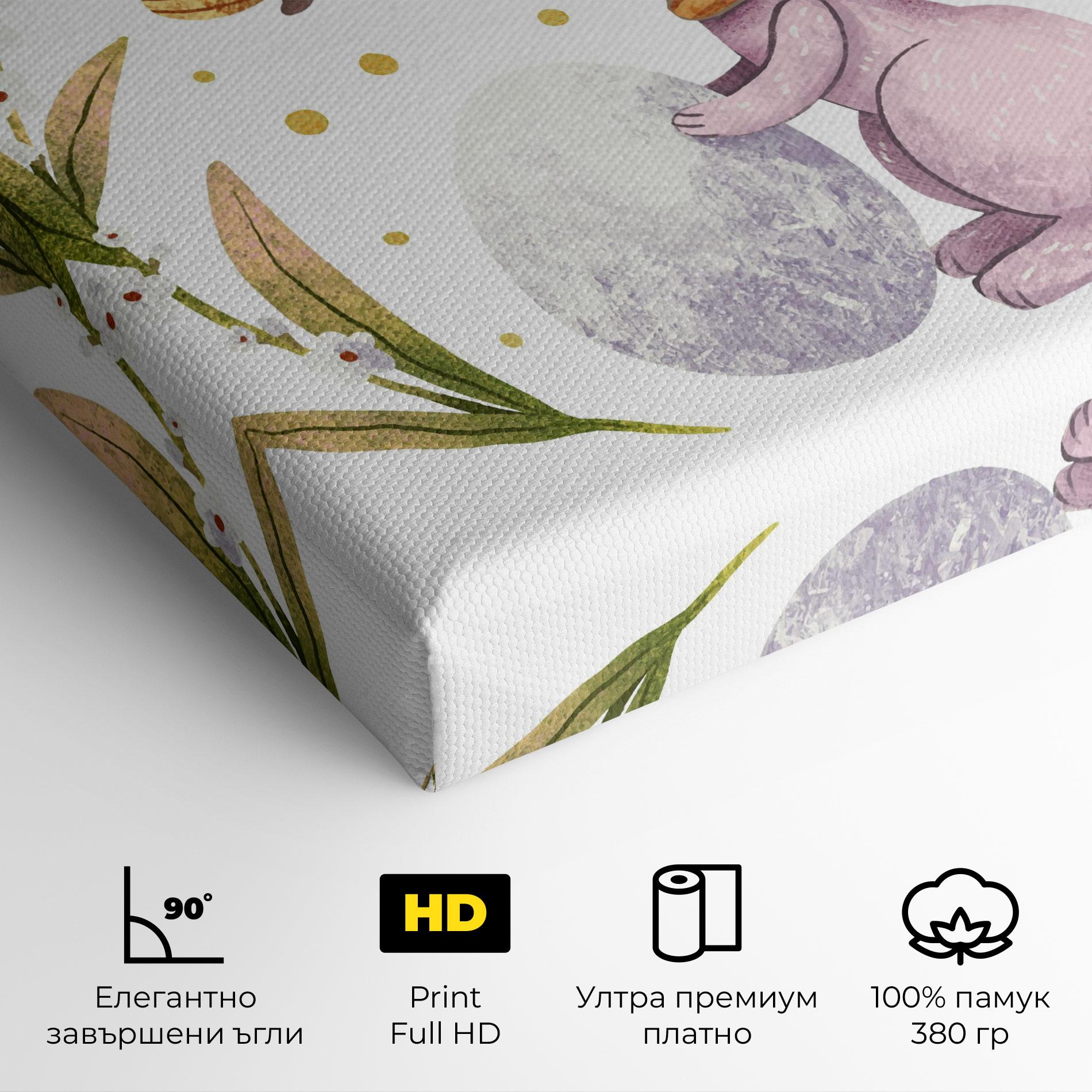 Картина на платно Easter Pink Bunny mockup 4