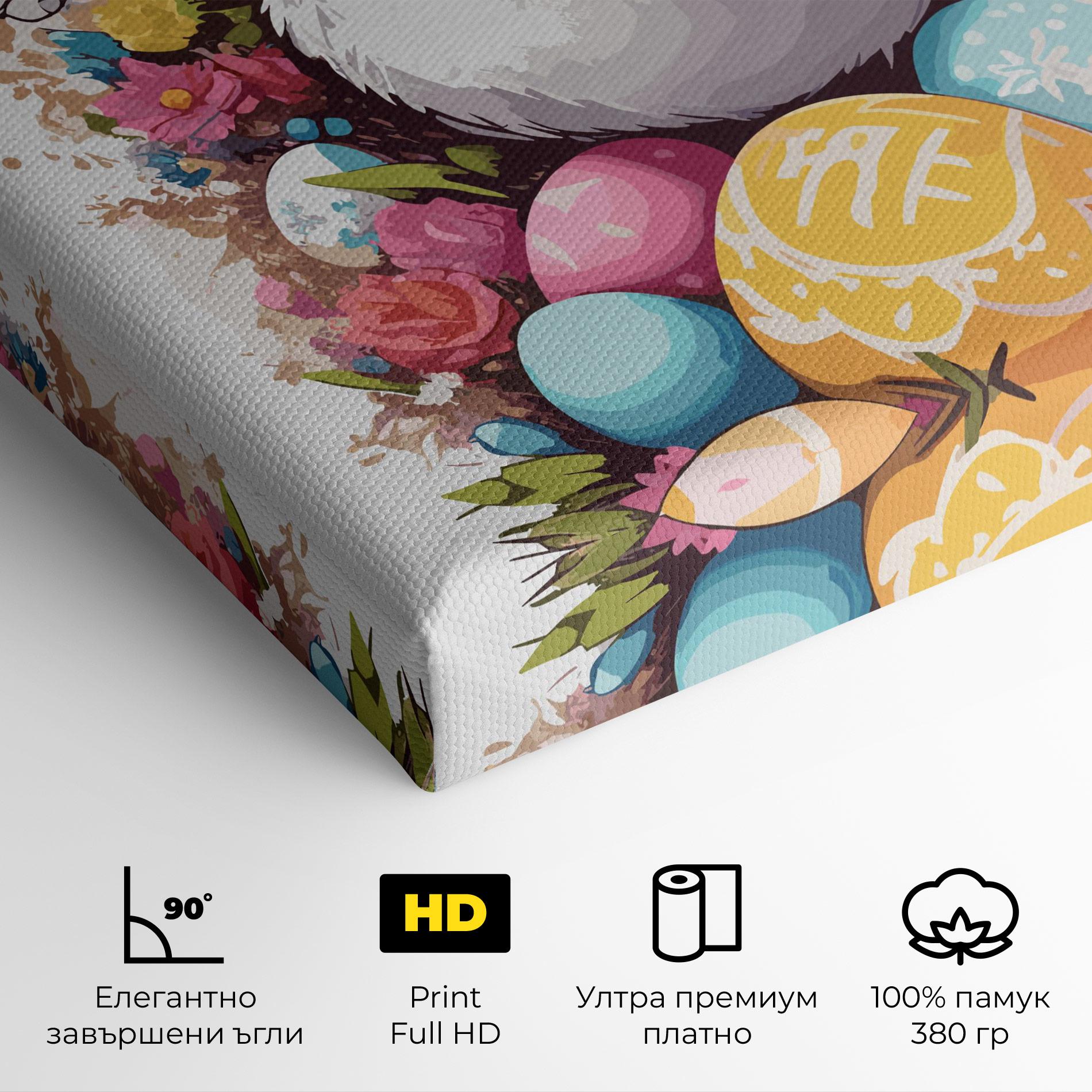 Картина на платно White Easter Bunny mockup 4