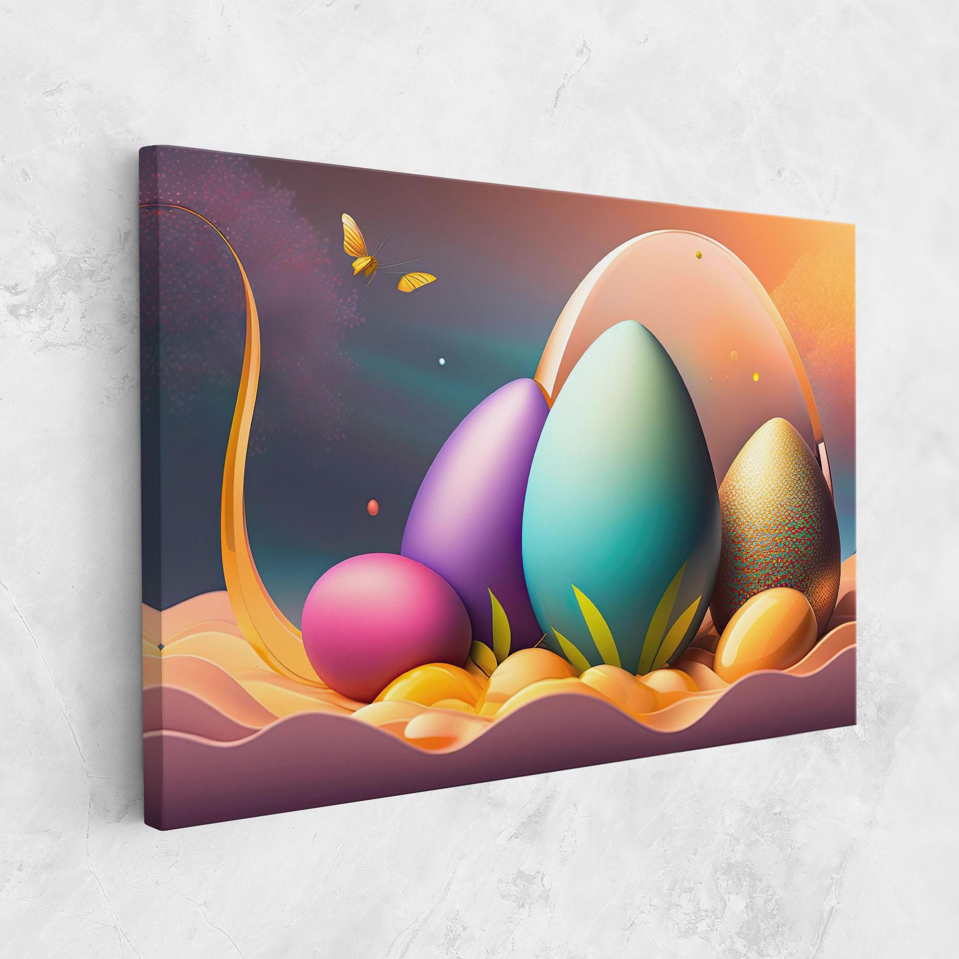 Картина на платно Big Blue Easter Egg mockup 1