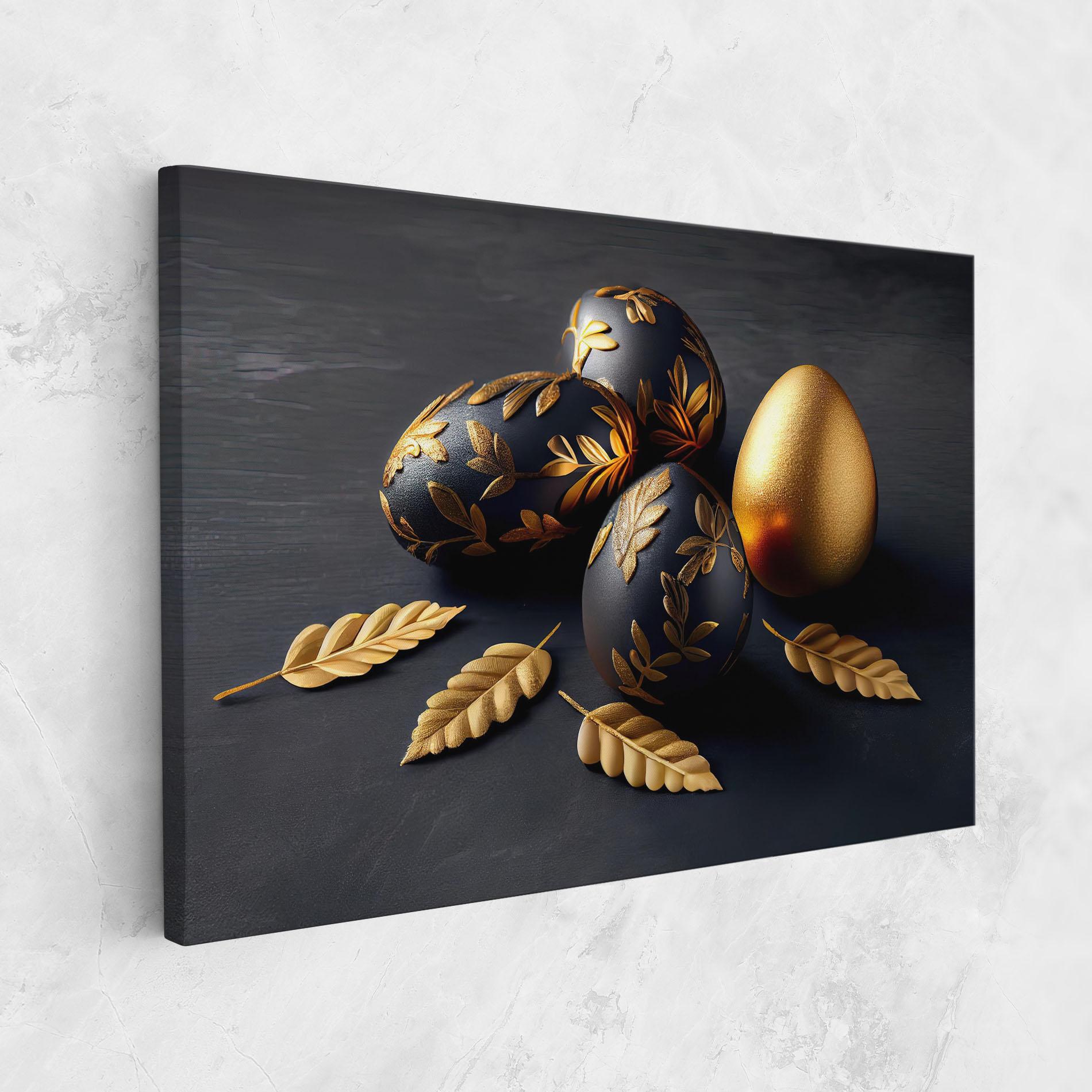 Картина на платно Black Gold Egs mockup 1