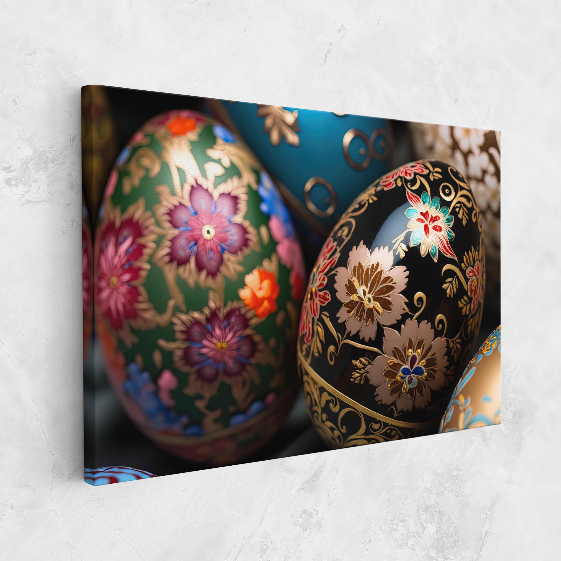 Картина на платно Close Up Painted Eggs mockup 1