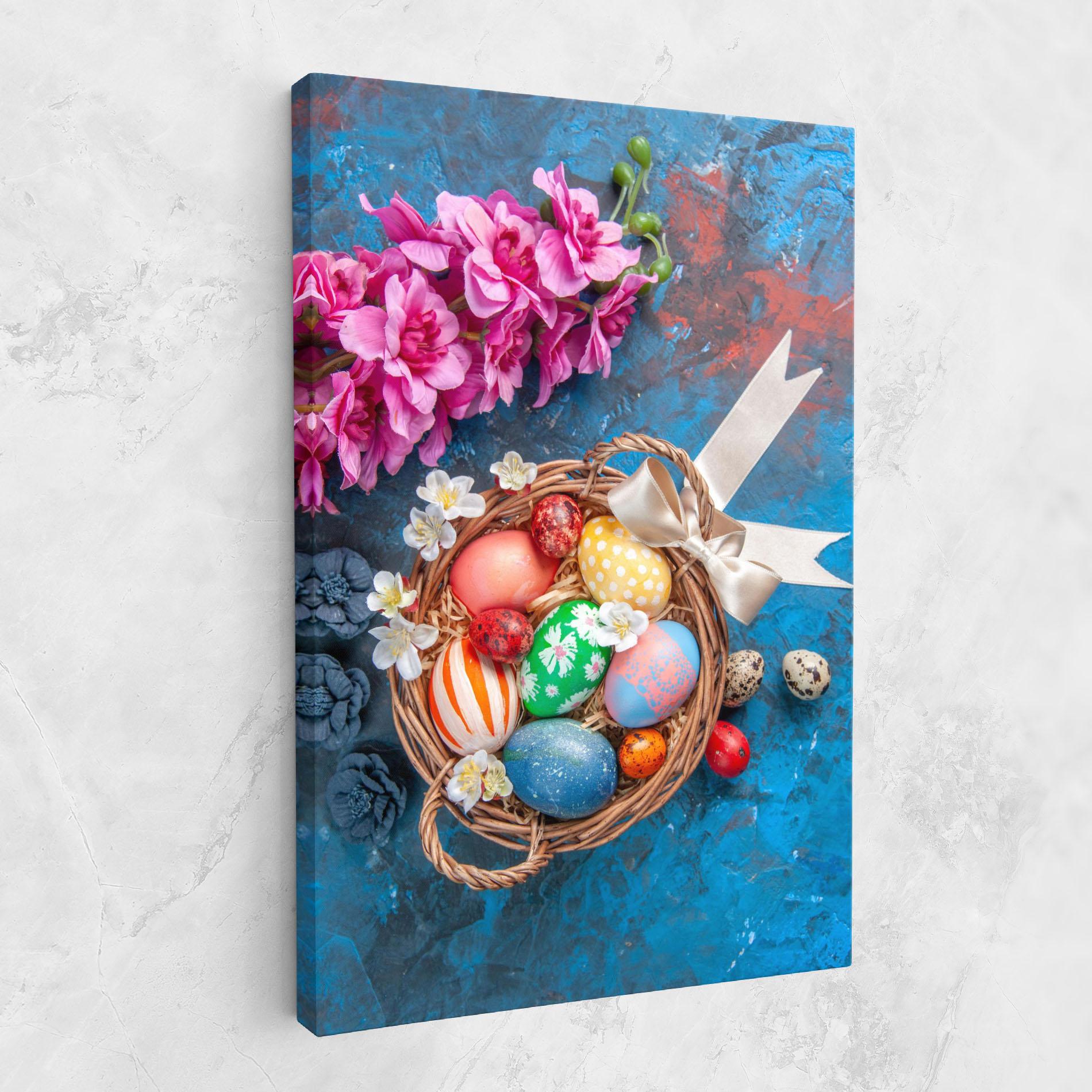 Картина на платно Colored Easter Eggs mockup 1