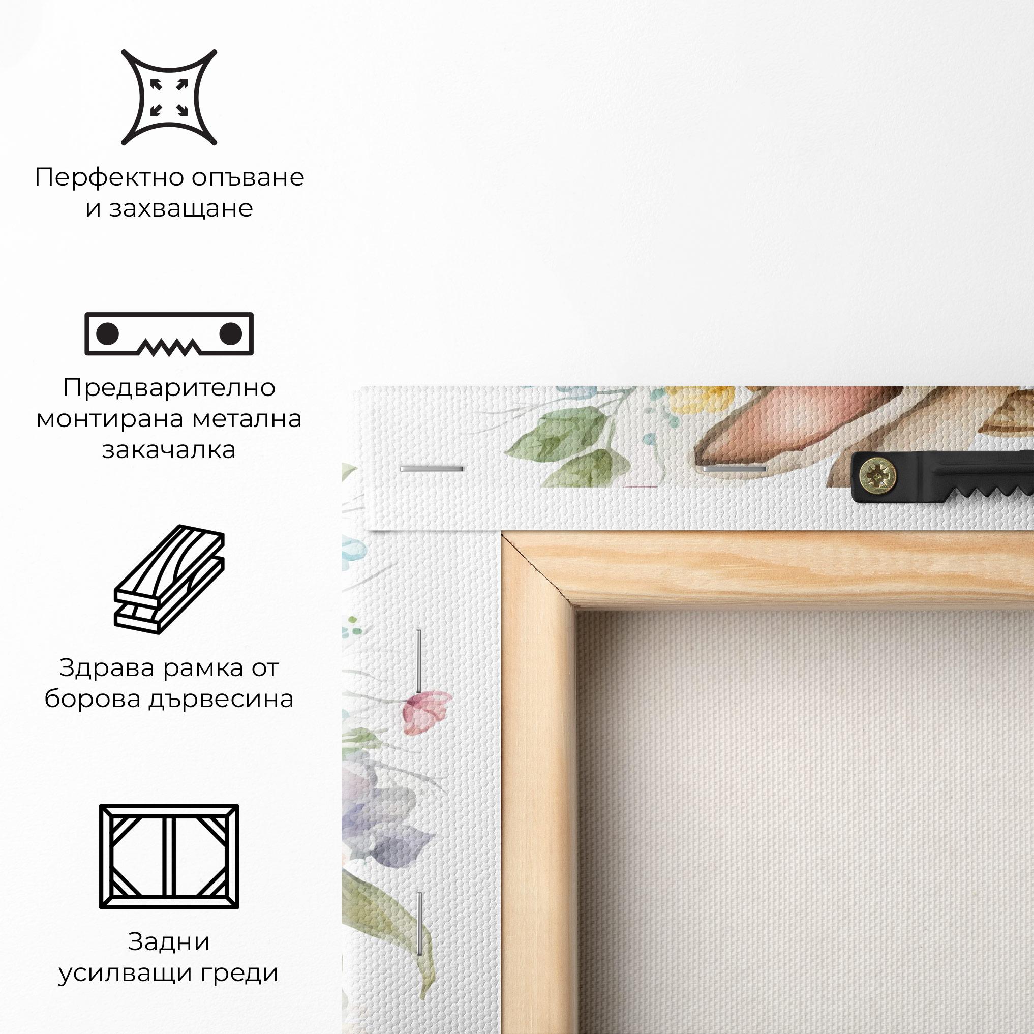 Картина на платно Cute Bunny In Basket mockup 5