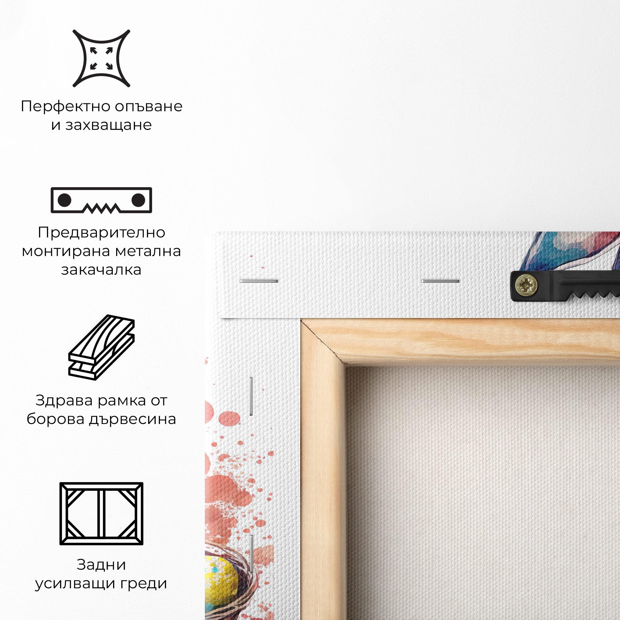 Картина на платно Easter Bunny Watercolor mockup 5