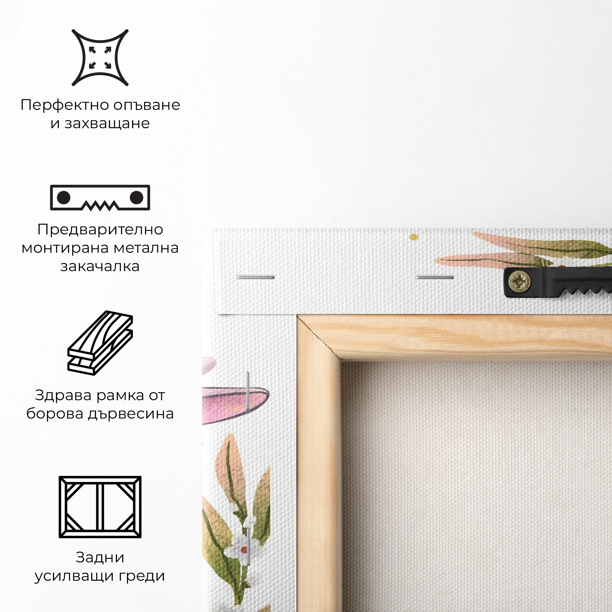 Картина на платно Easter Pink Bunny mockup 5