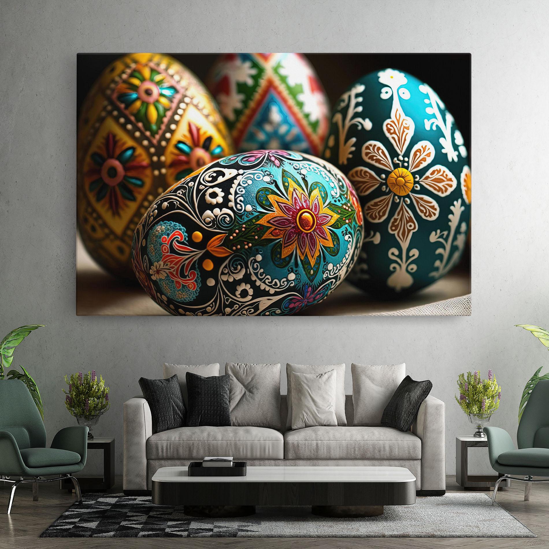 Картина на платно Easter Eggs Ornament mockup 7