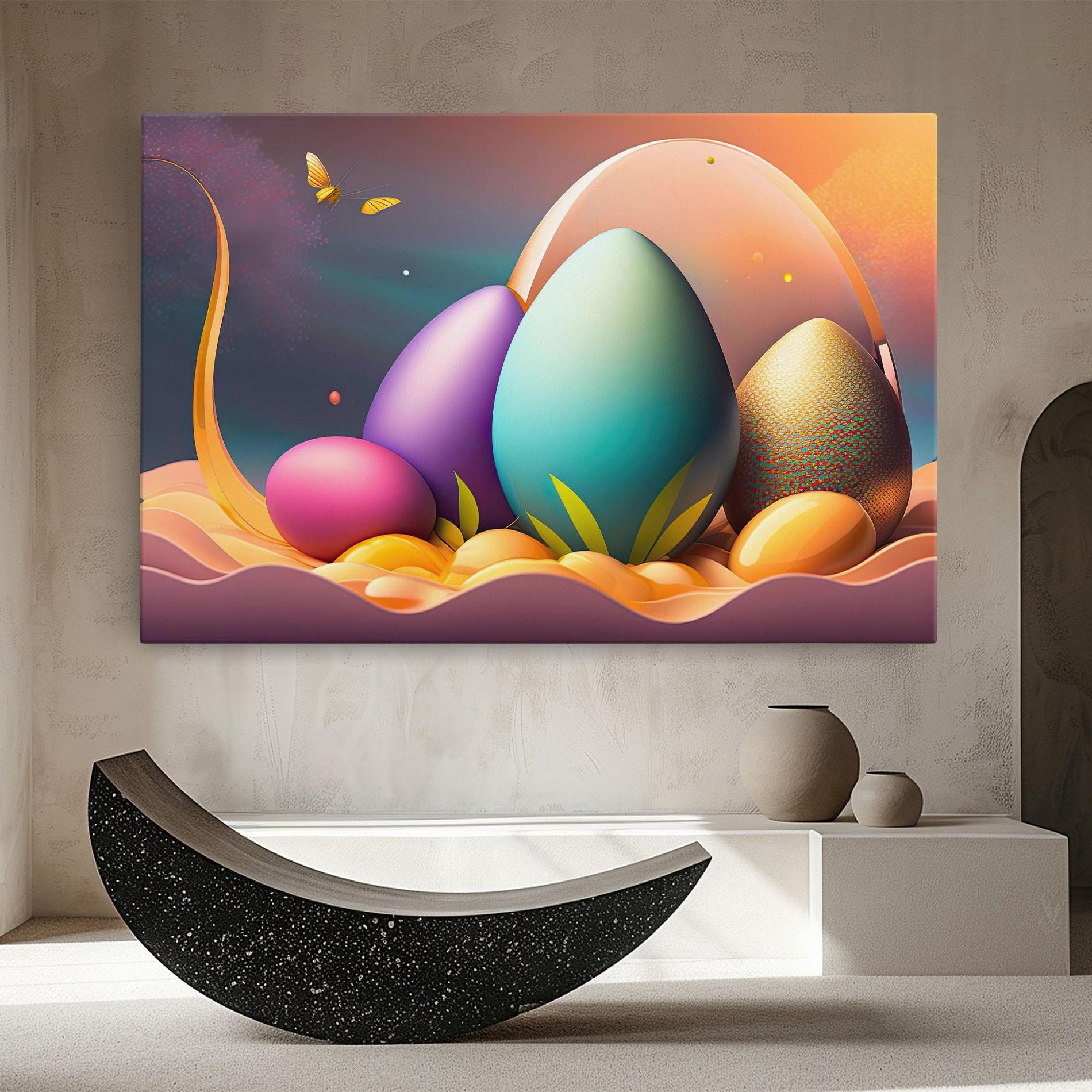 Картина на платно Big Blue Easter Egg mockup 8