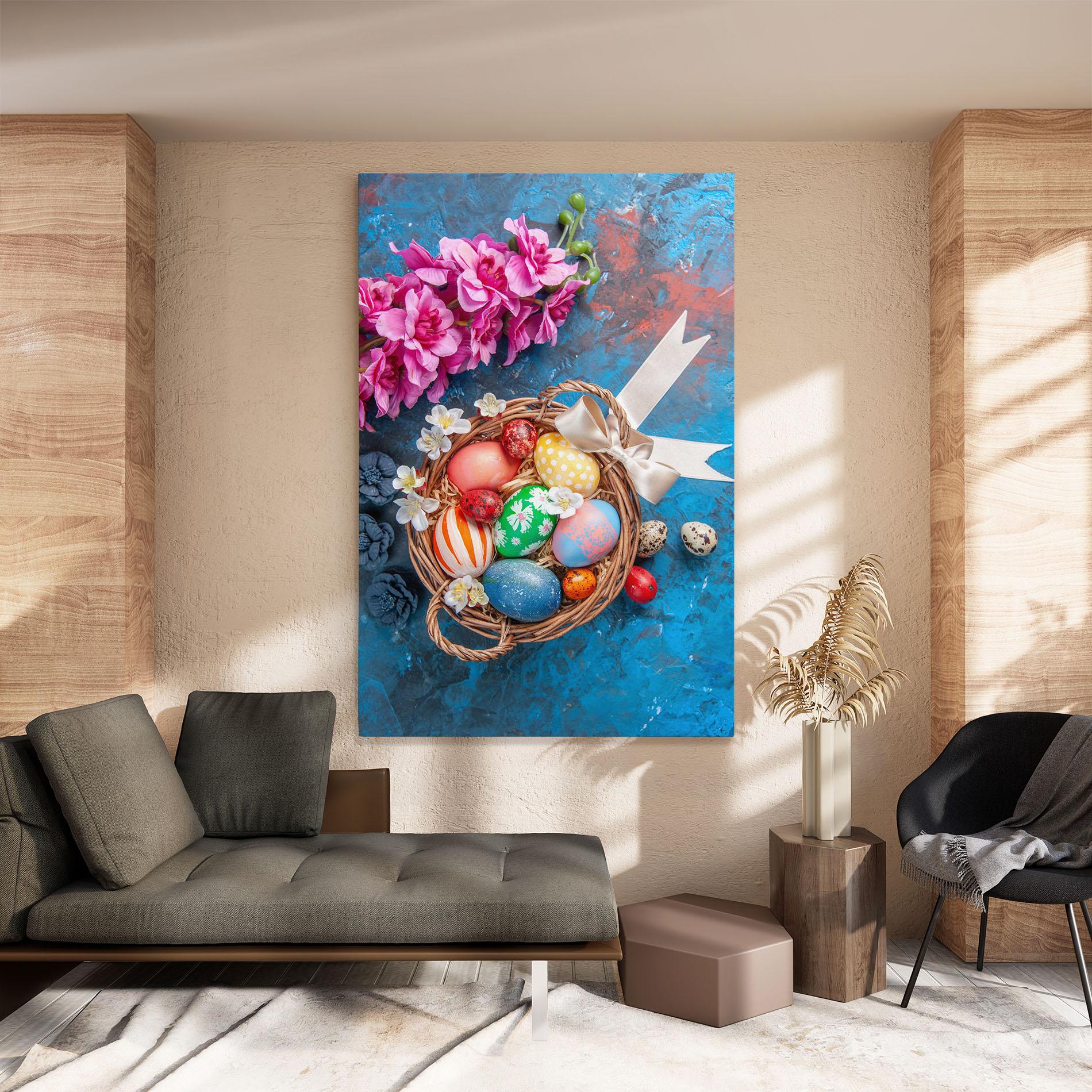 Картина на платно Colored Easter Eggs mockup 8