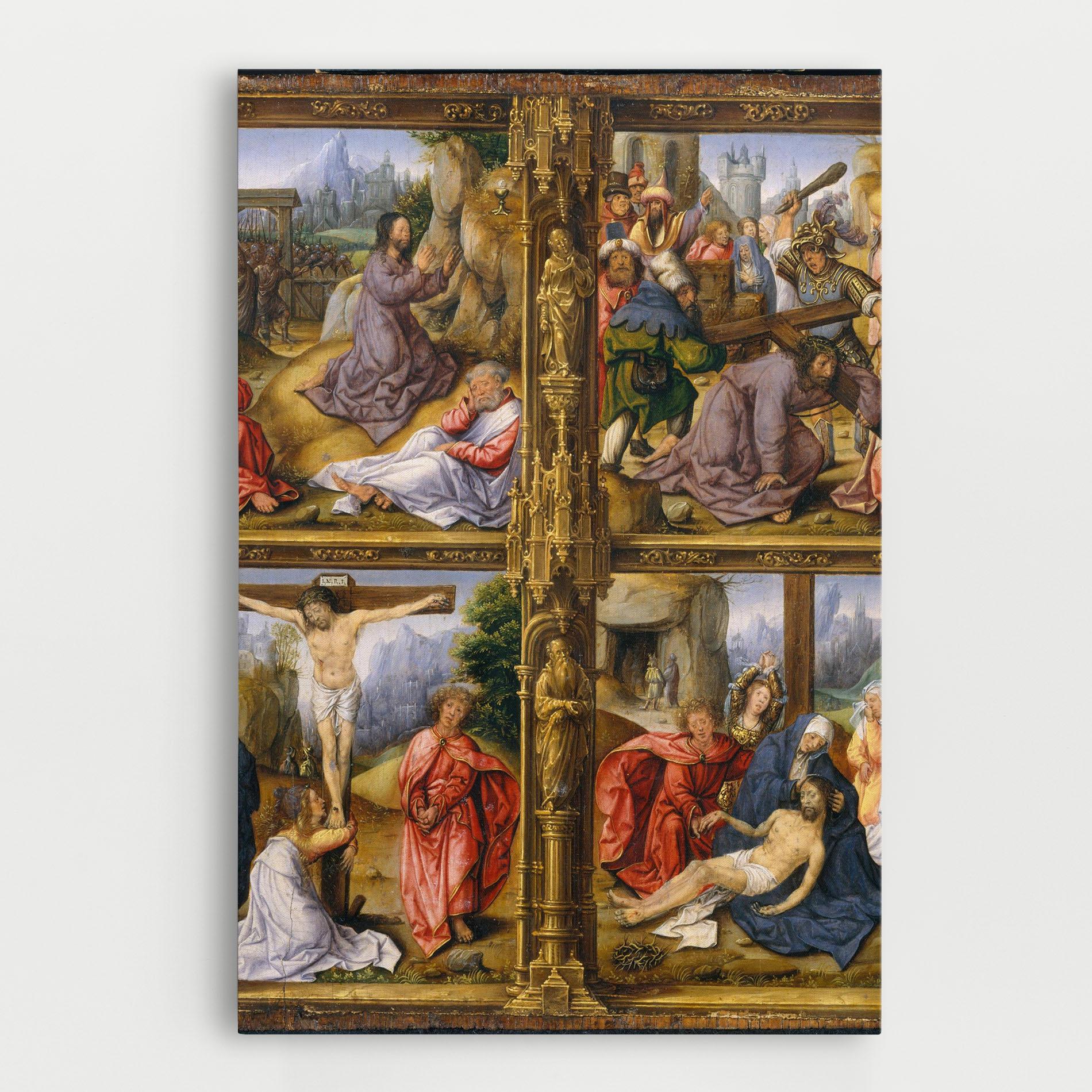 Картина на платно Gold Window View mockup 0