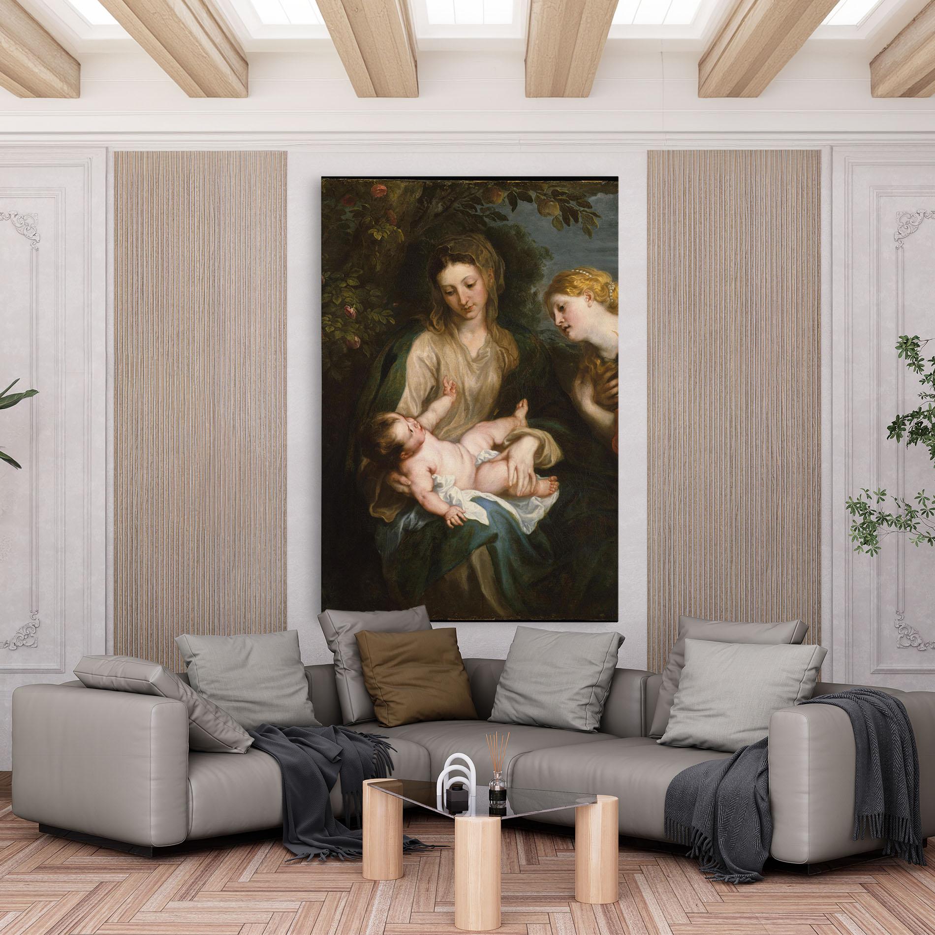 Картина на платно Looking At Baby mockup 6